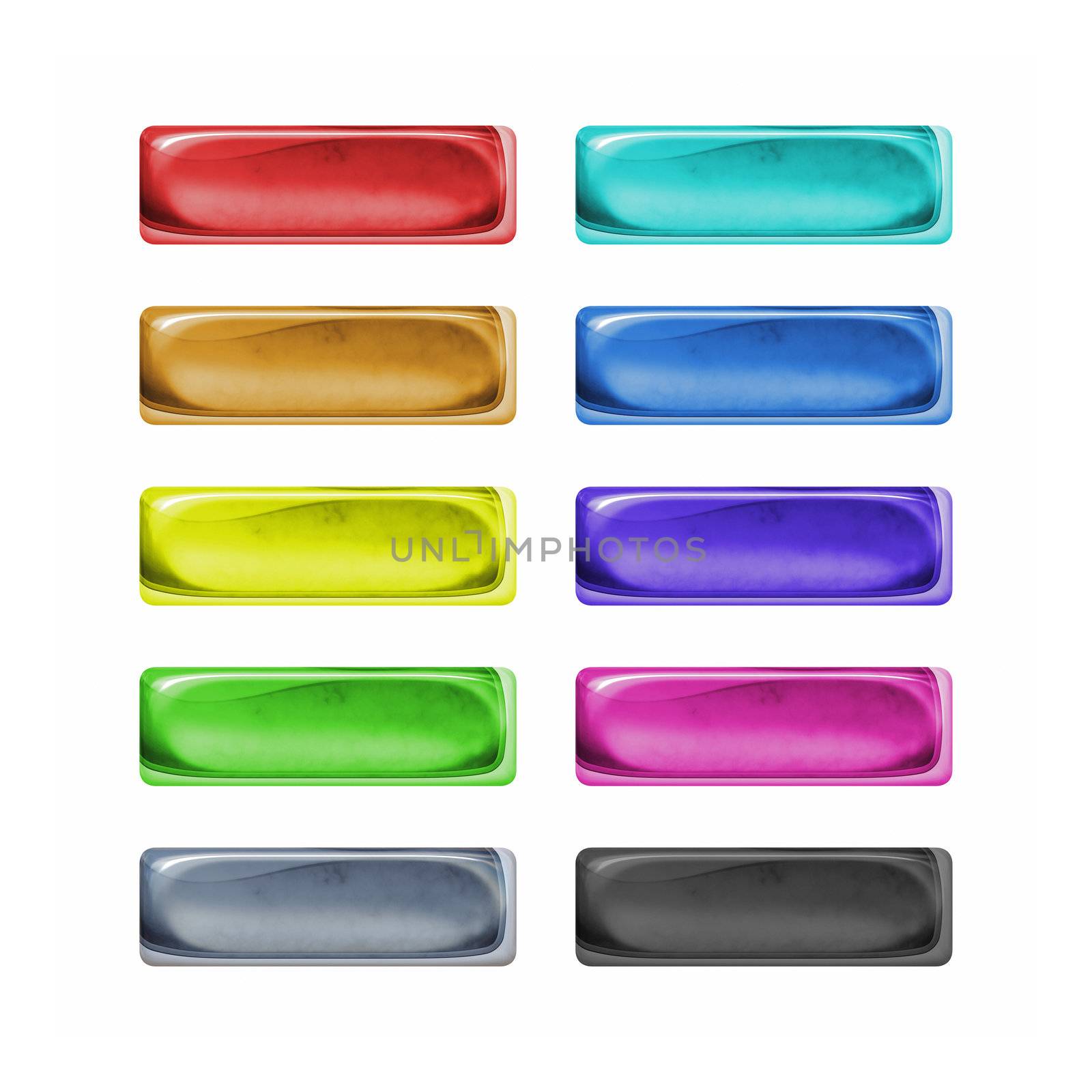 A set of some nice glossy grunge color buttons for your website