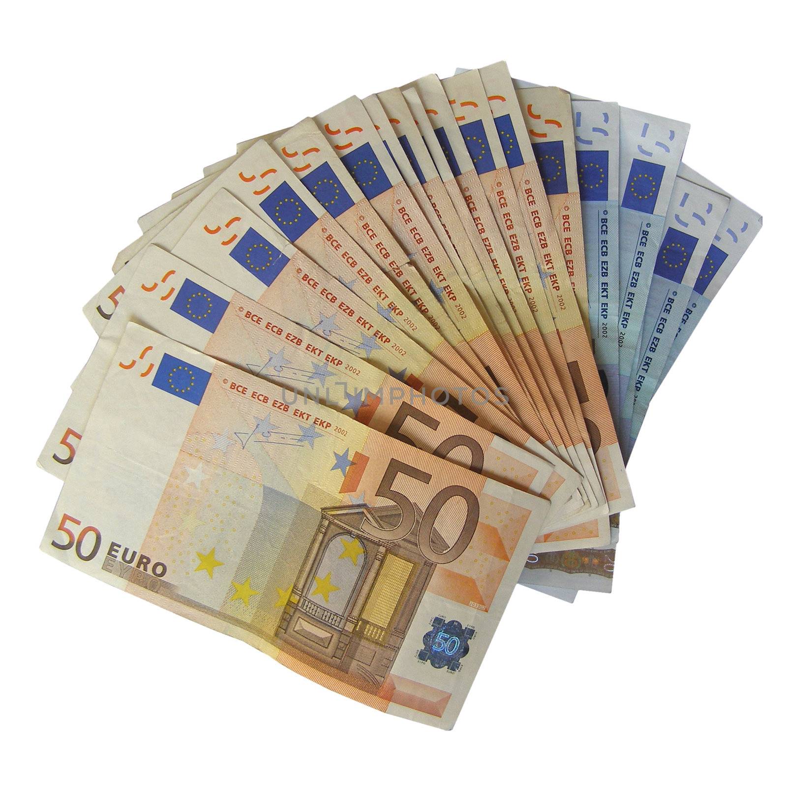 Euro bank notes money (European Union currency)