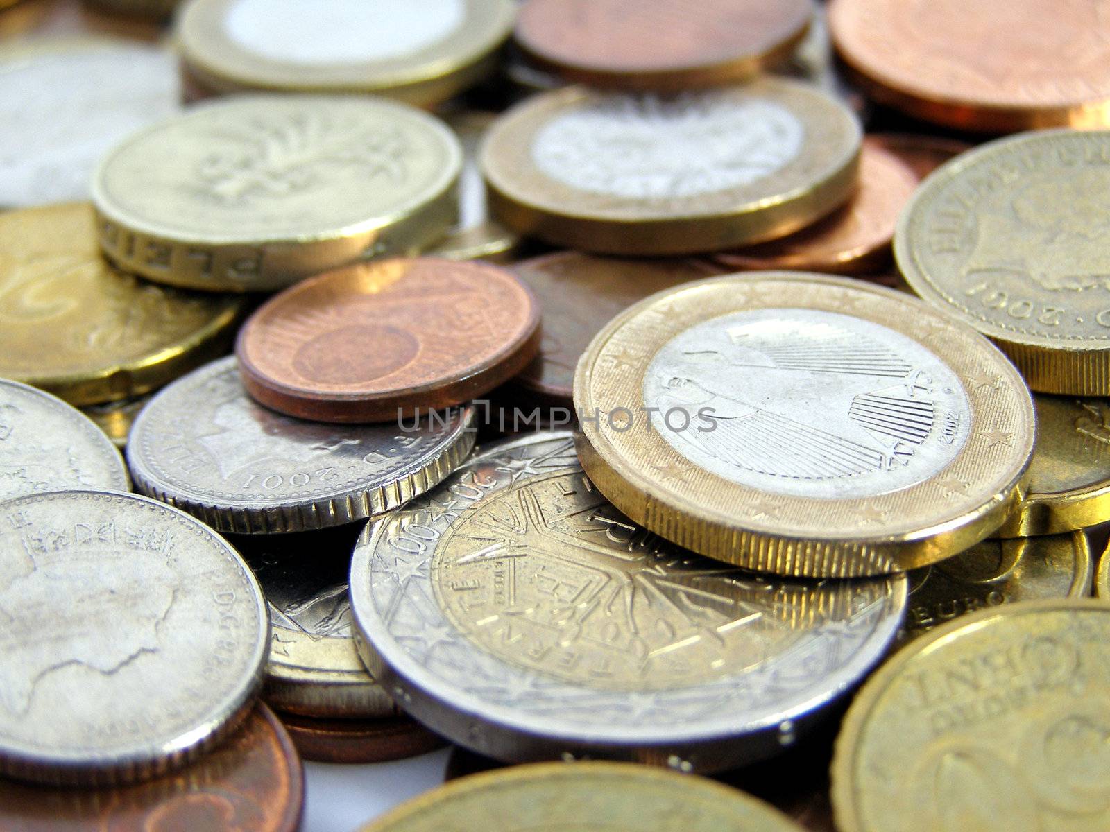 Euro coins money