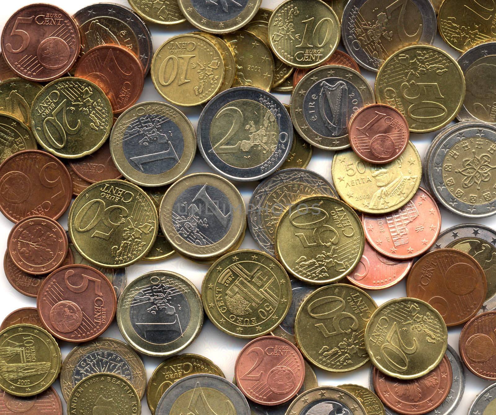 Euro coins money