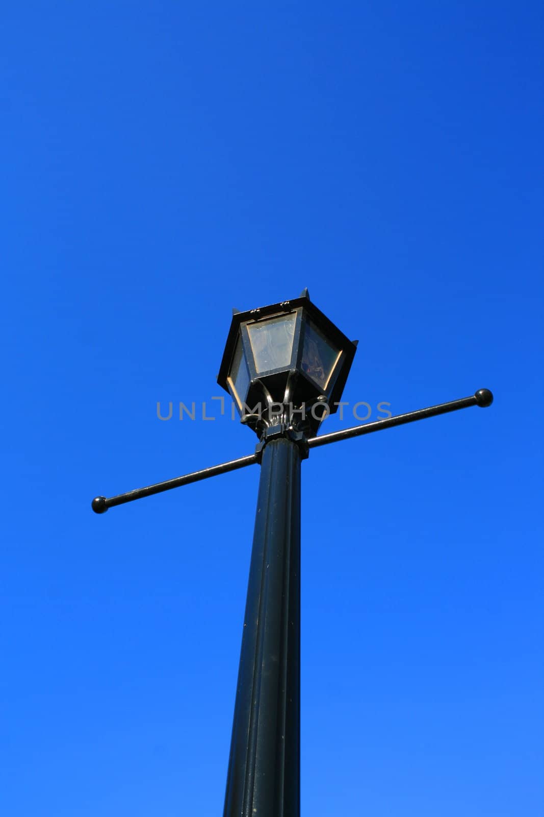 Close up of a light pole.
