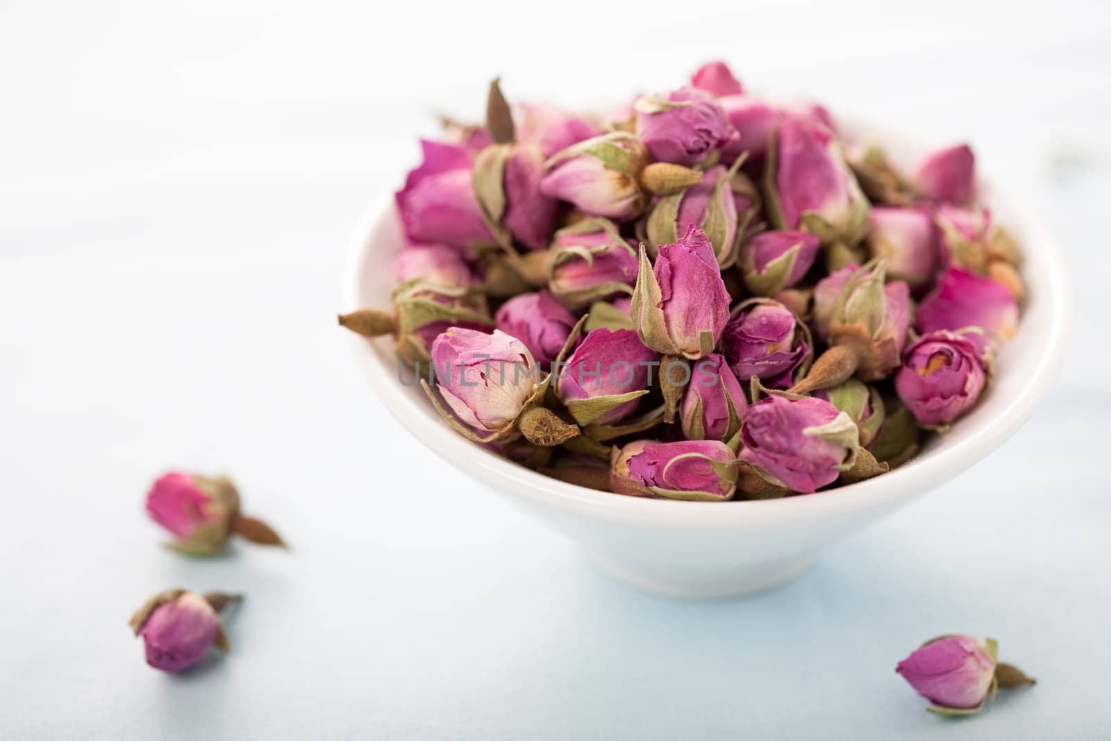 Delicate dried rosebuds that give of a lovely fragrance