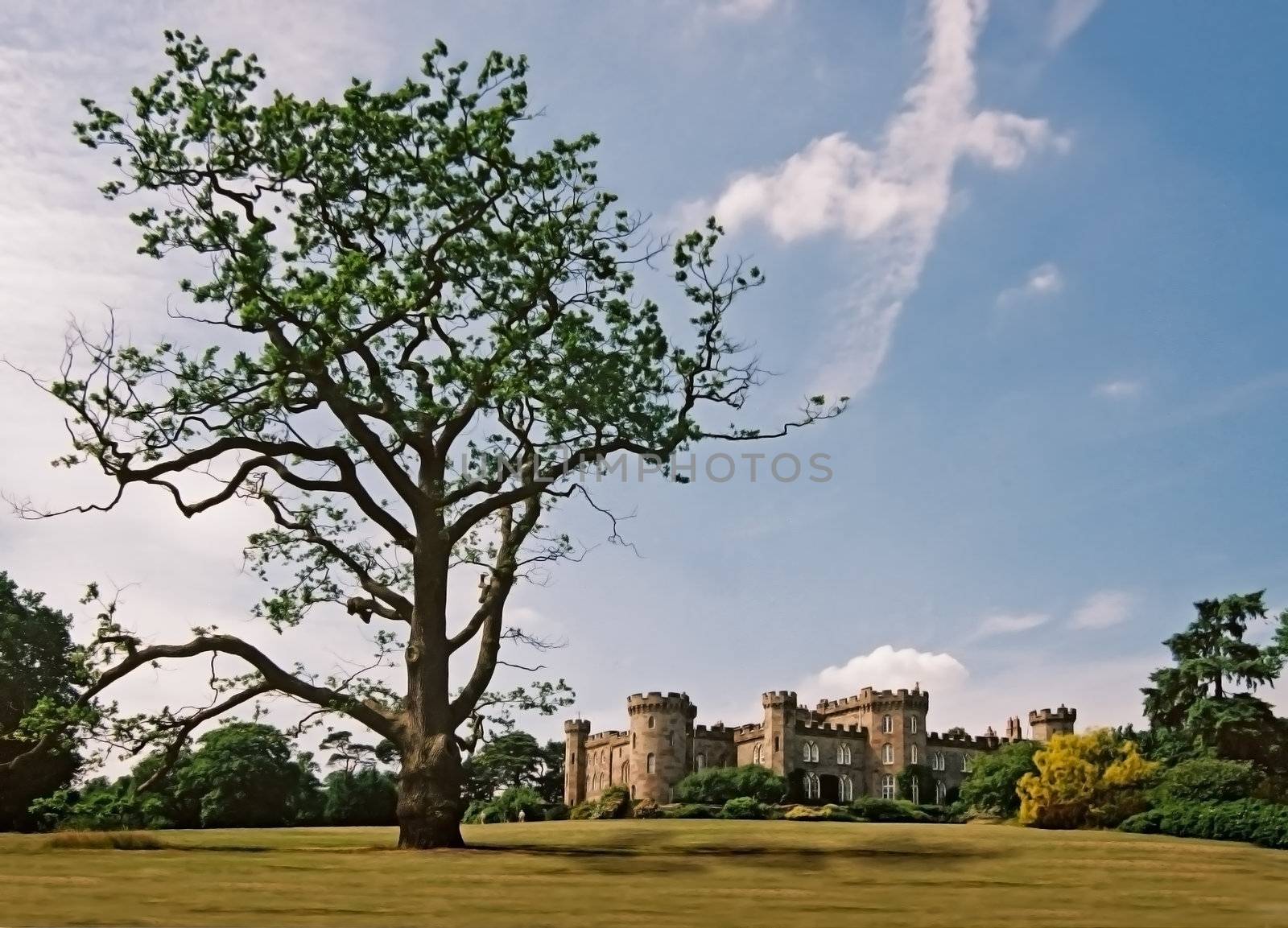 The castle at Chomondley in Cheshire England.