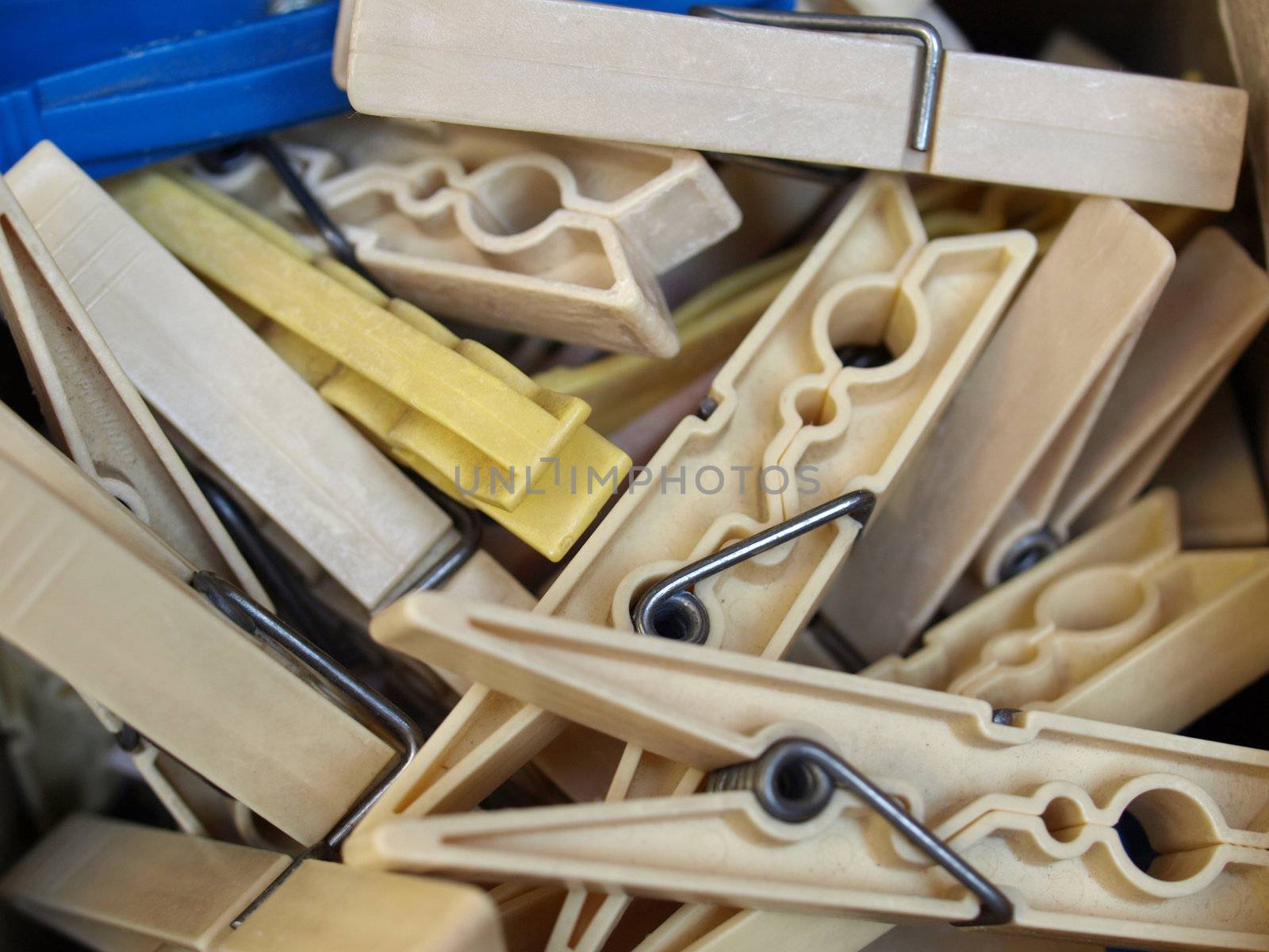 Detail of a range of clothing pegs