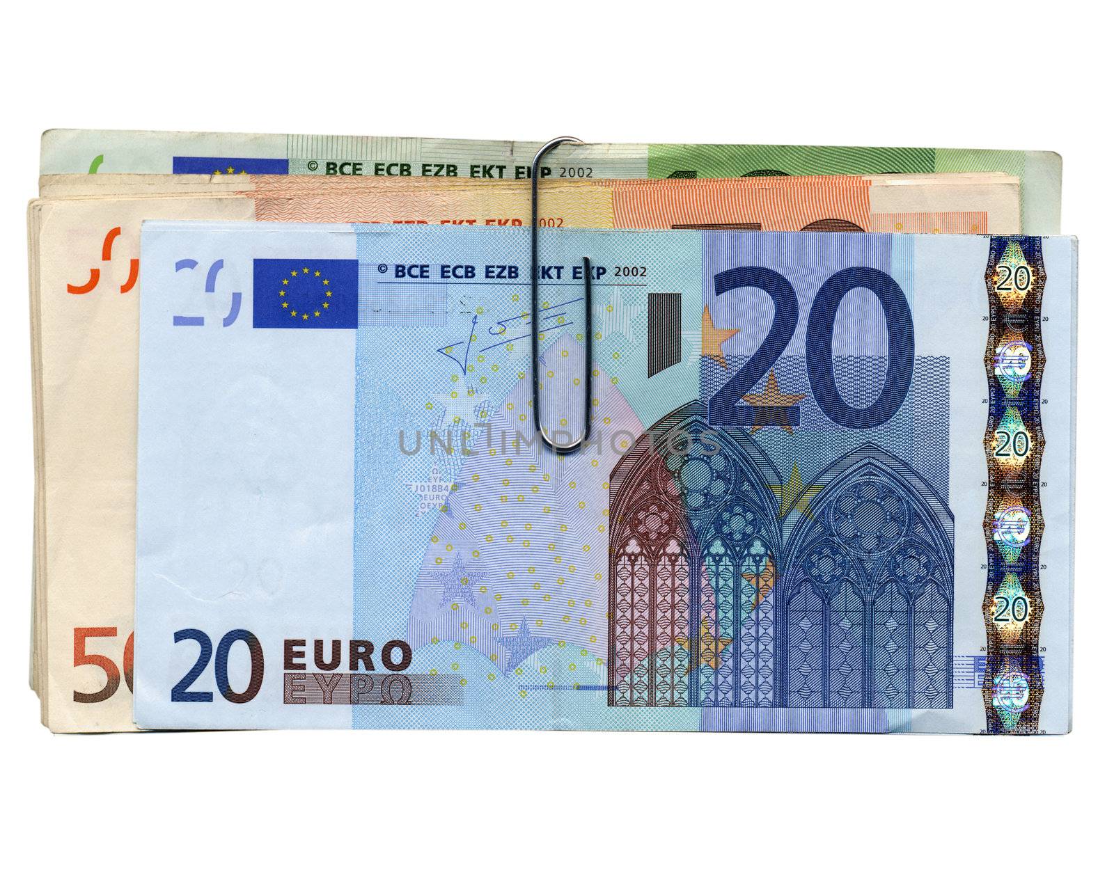 Euro bank notes money (European Union currency)