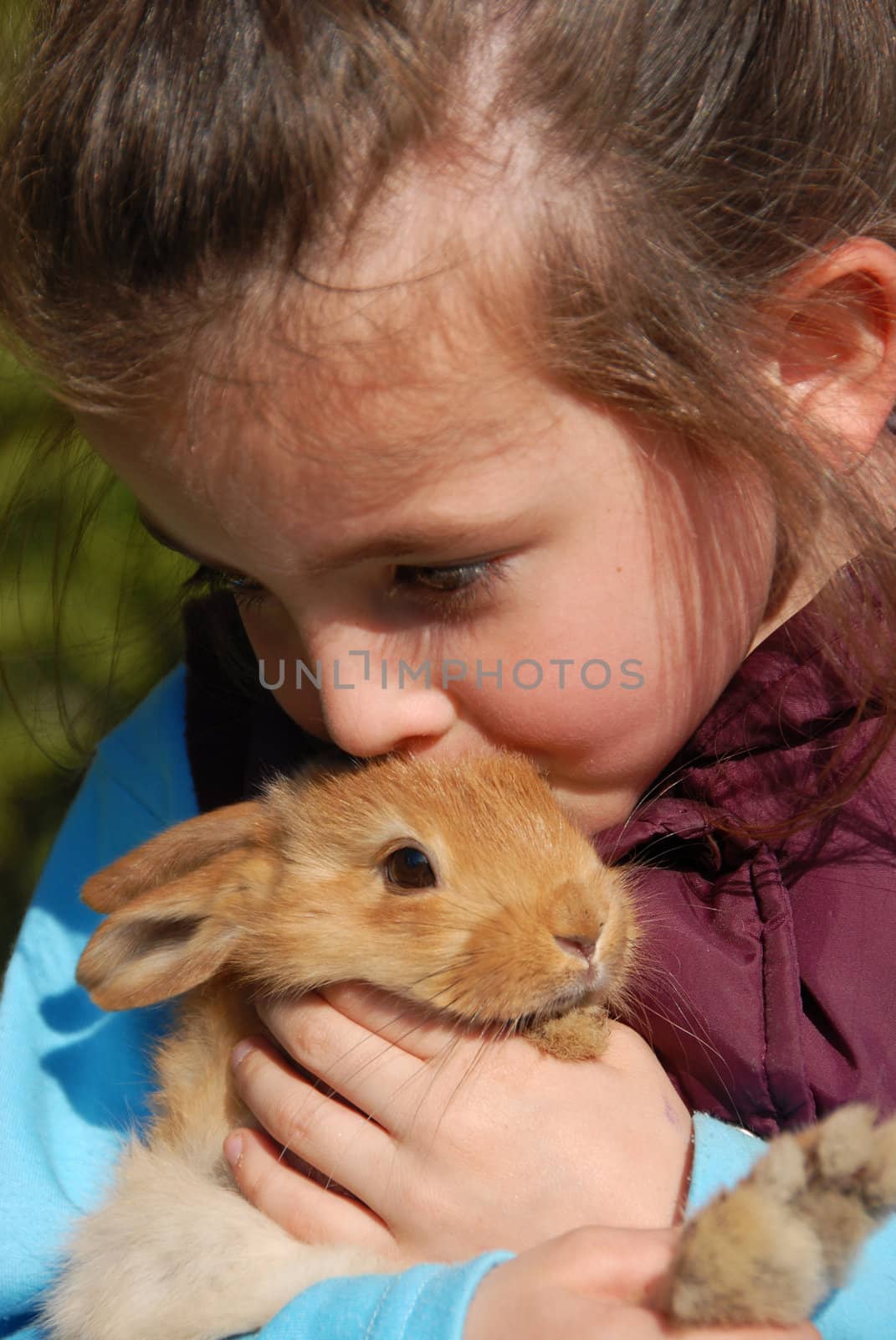 little girl and her bunny by cynoclub