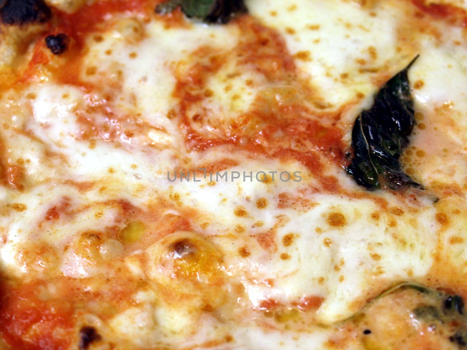 Detail of Italian Pizza Margherita background