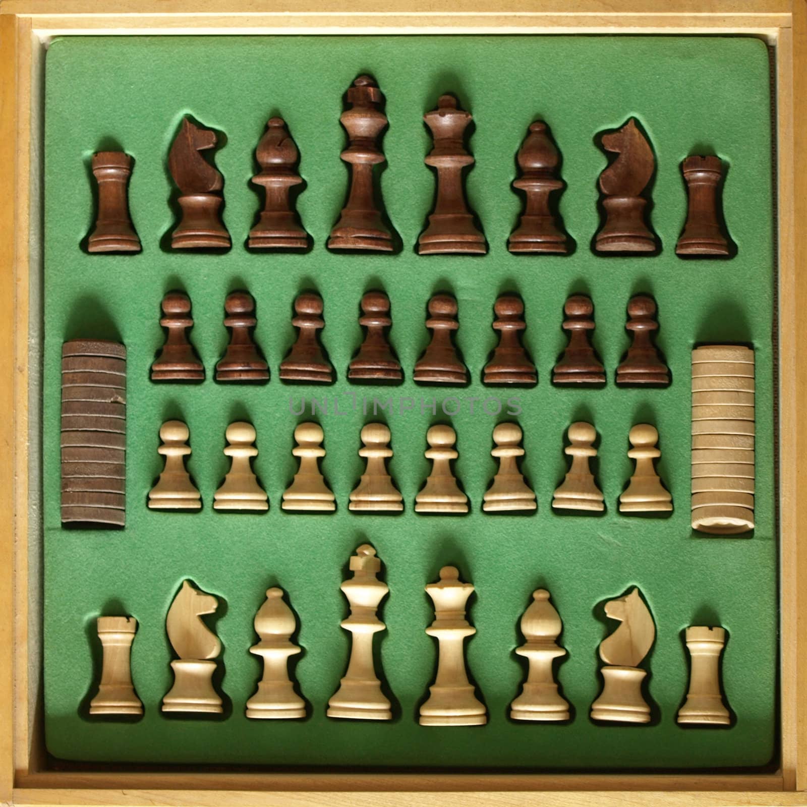 Chess game board with pieces