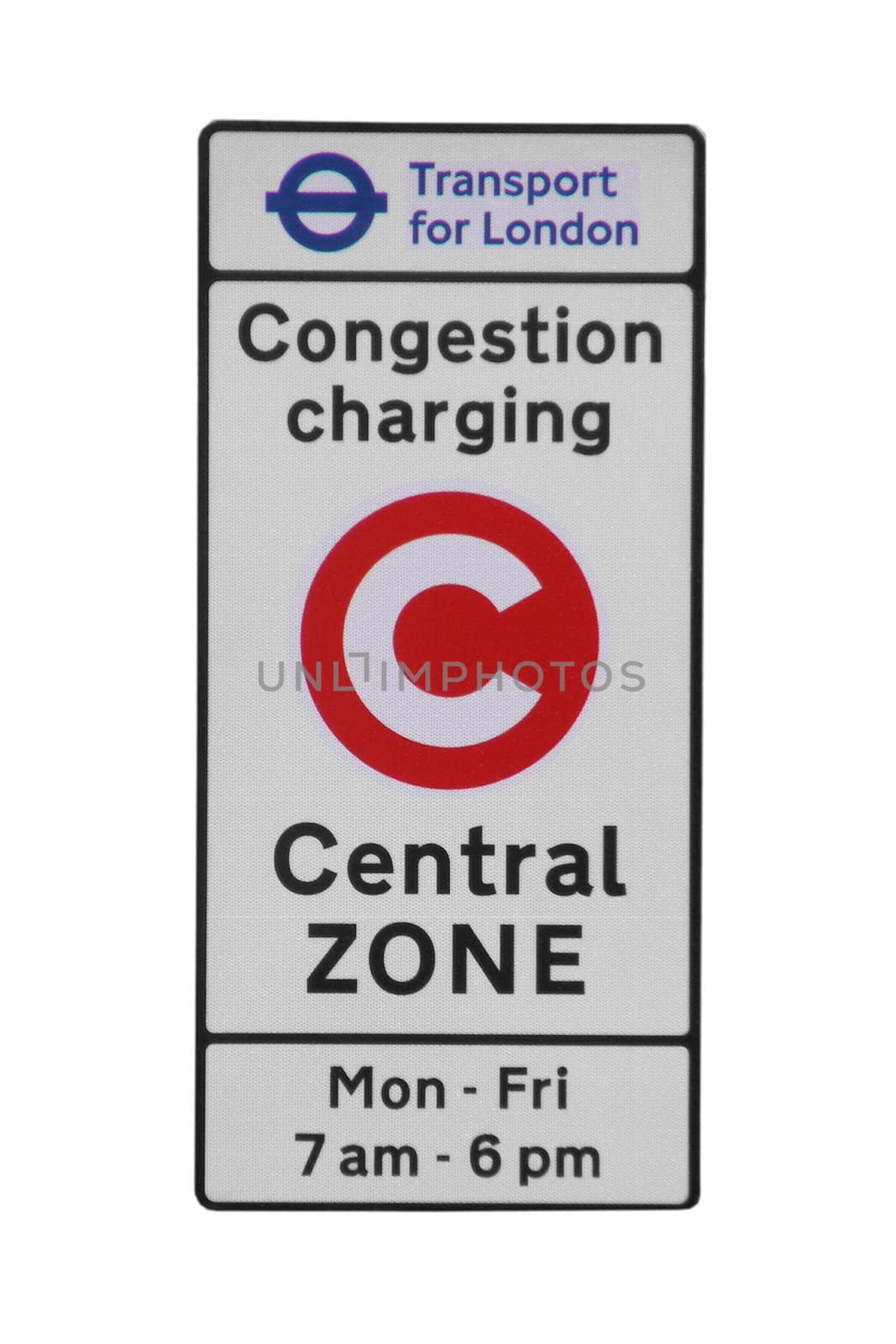London congestion charge sign