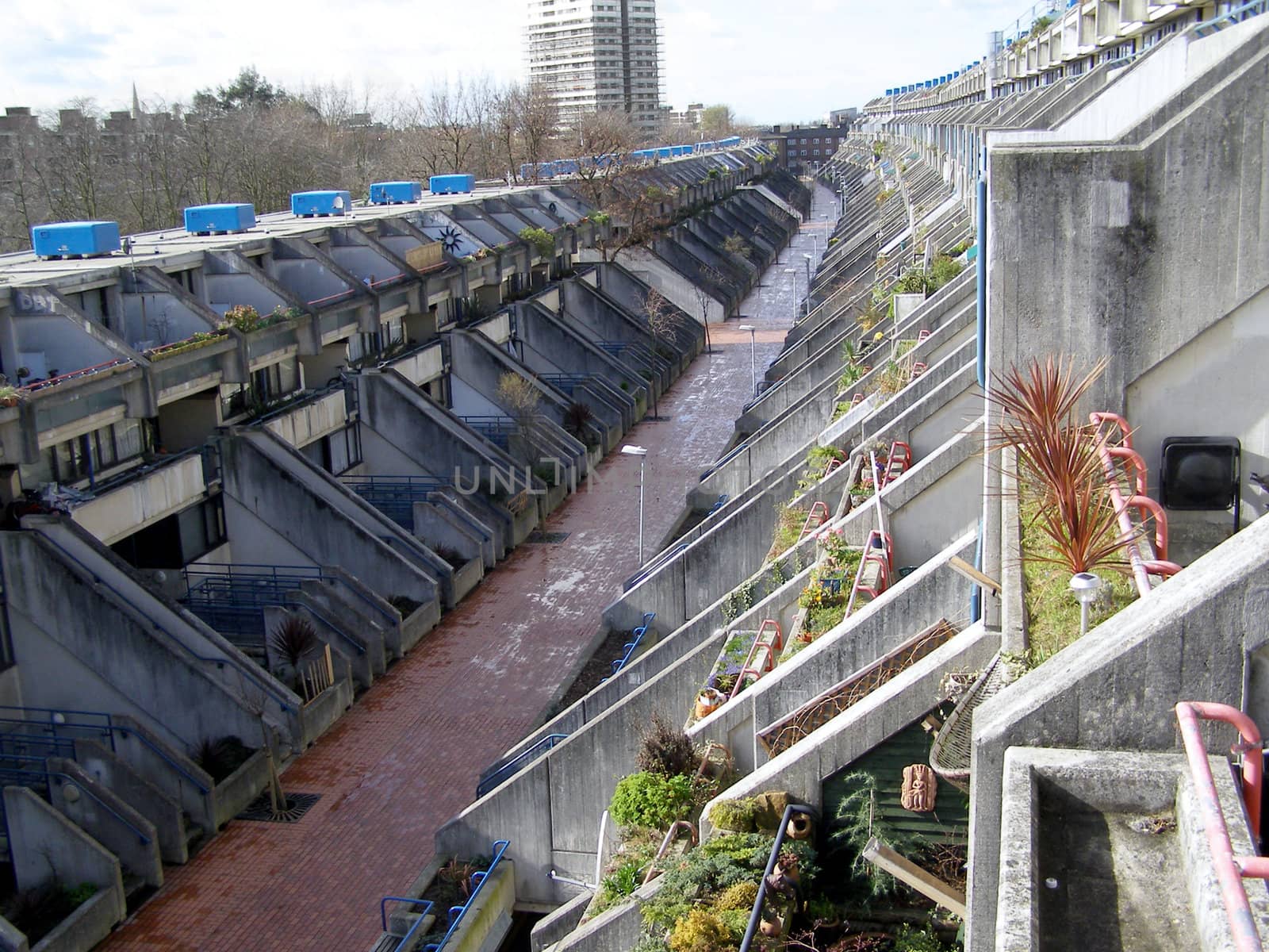 Alexandra Road housing estate in London iconic sixties new brutalism architecture