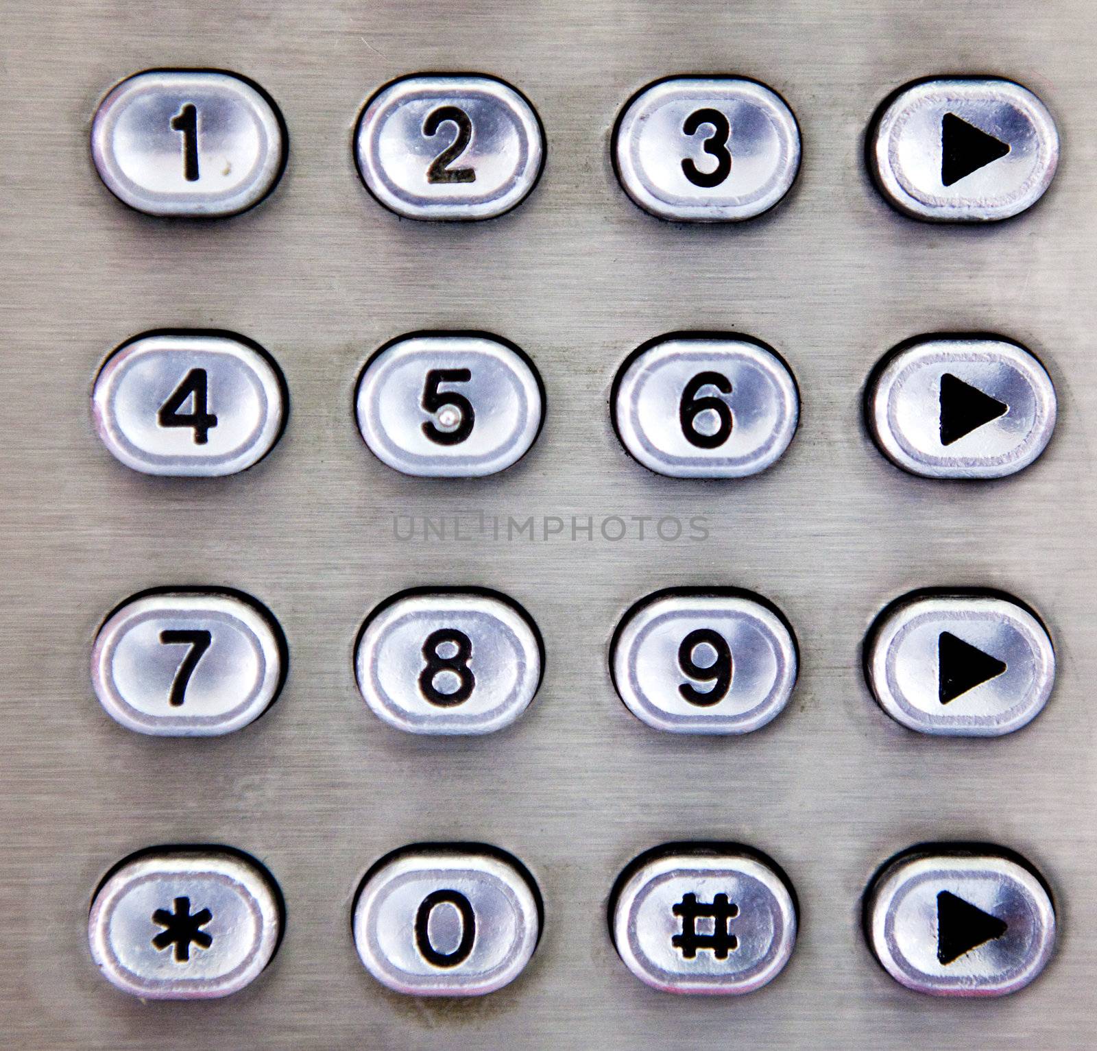 A metal phone pad in stainless steal