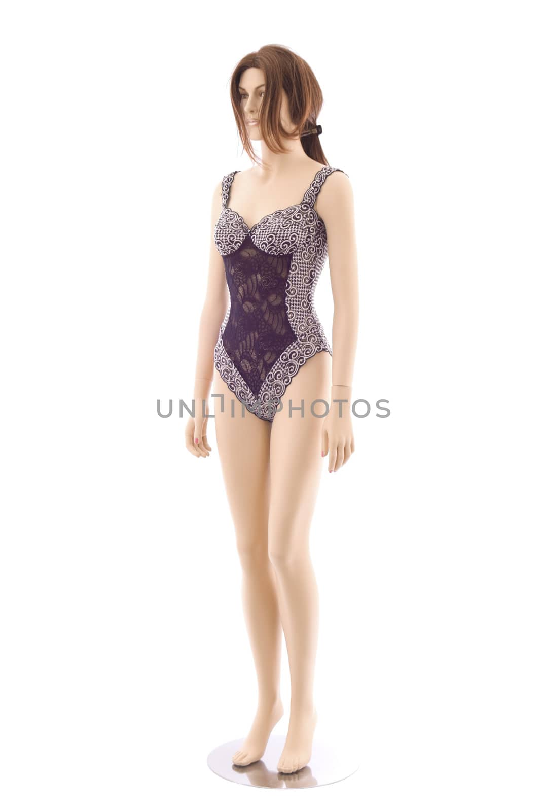 Female mannequin in underwear. Isolated on white background