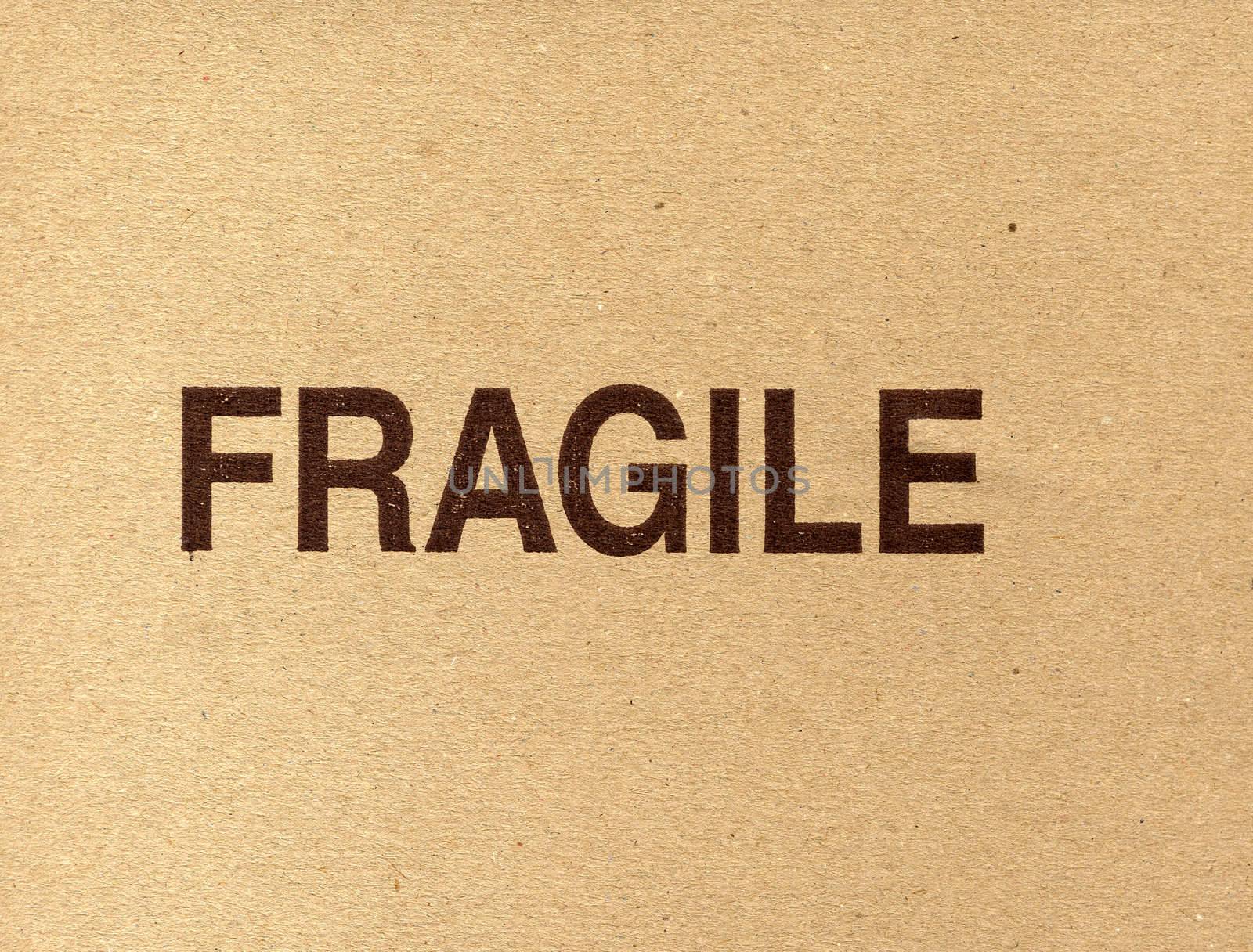 Fragile corrugated cardboard packet