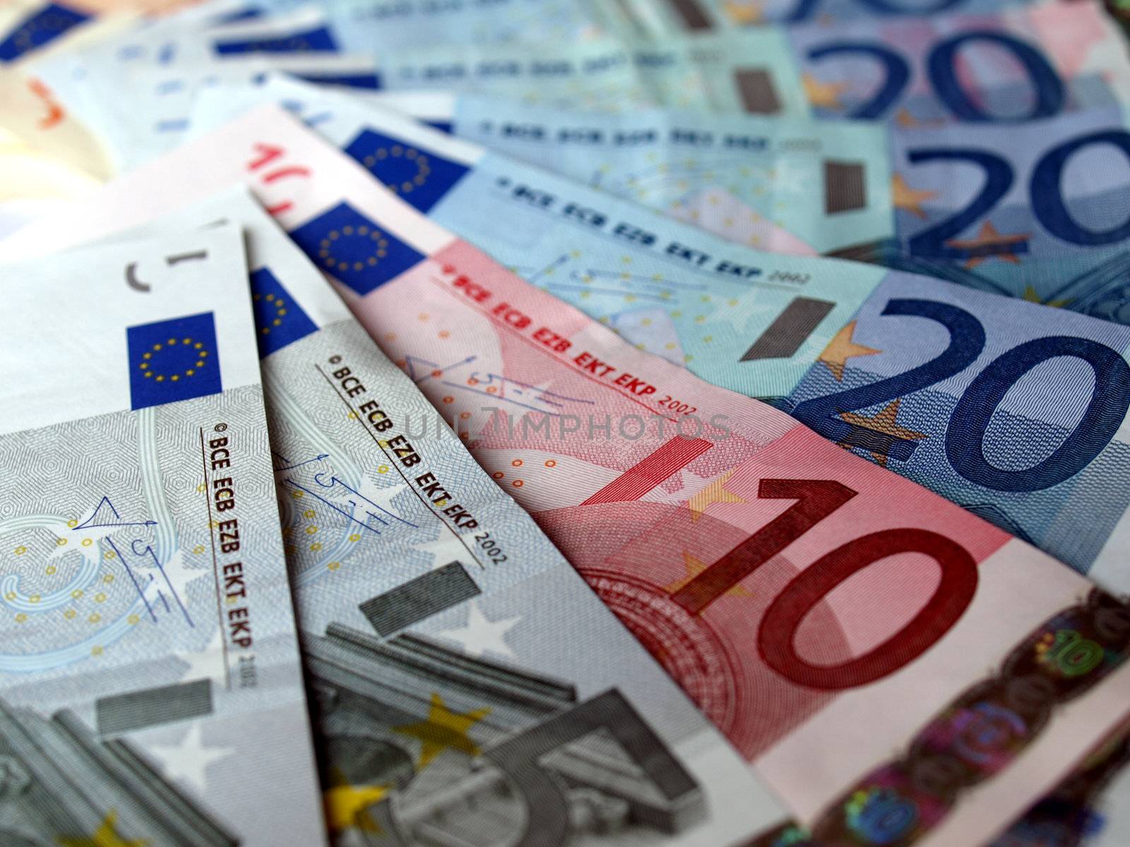 Euro banknotes money european currency