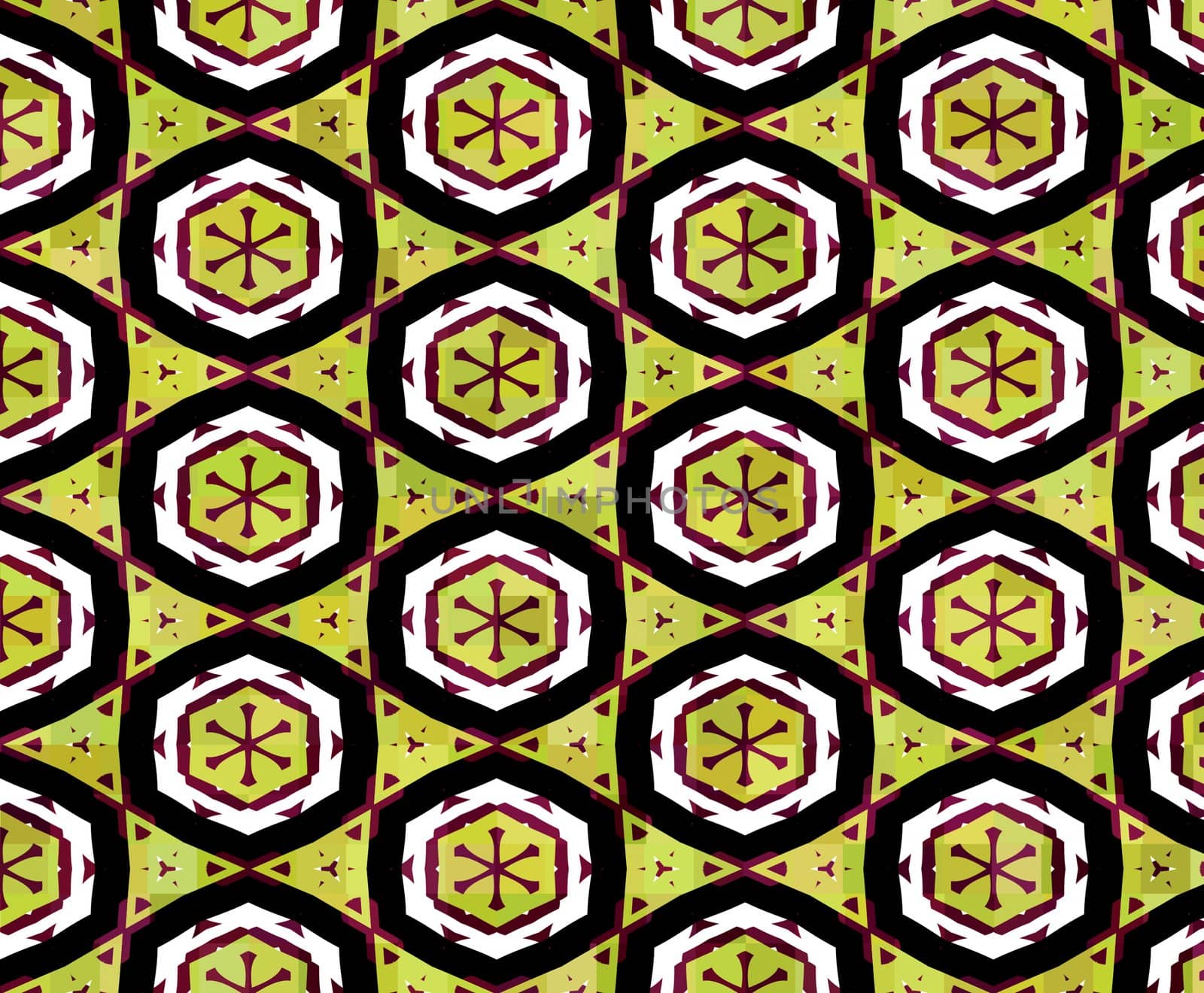 seamless texture of native star shapes on yellow