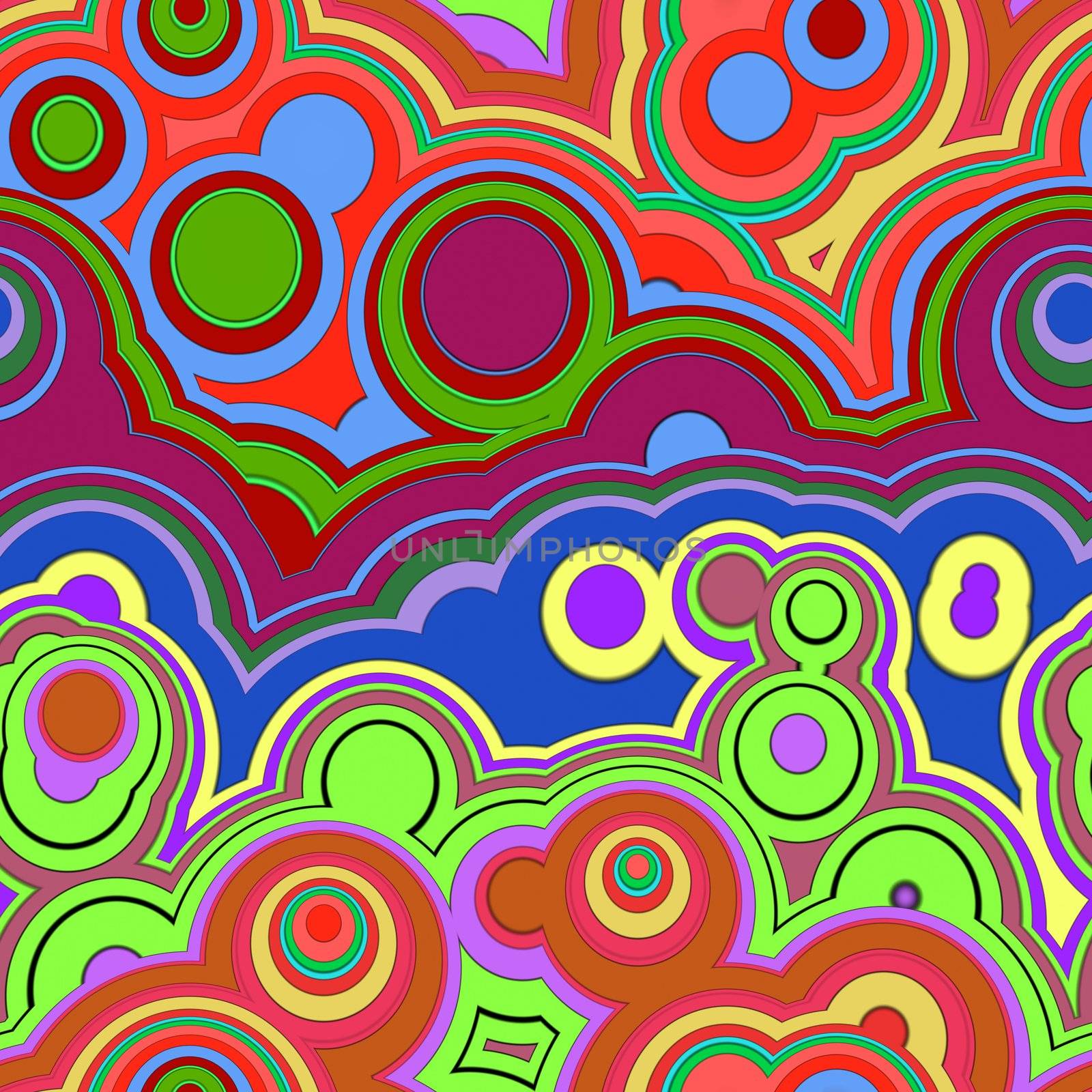 texture of abstract retro colored round shapes