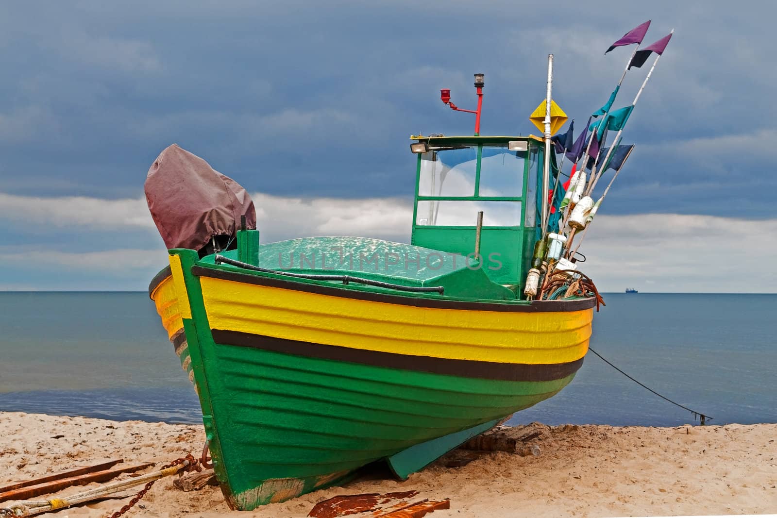 A fishing boat at the seaside