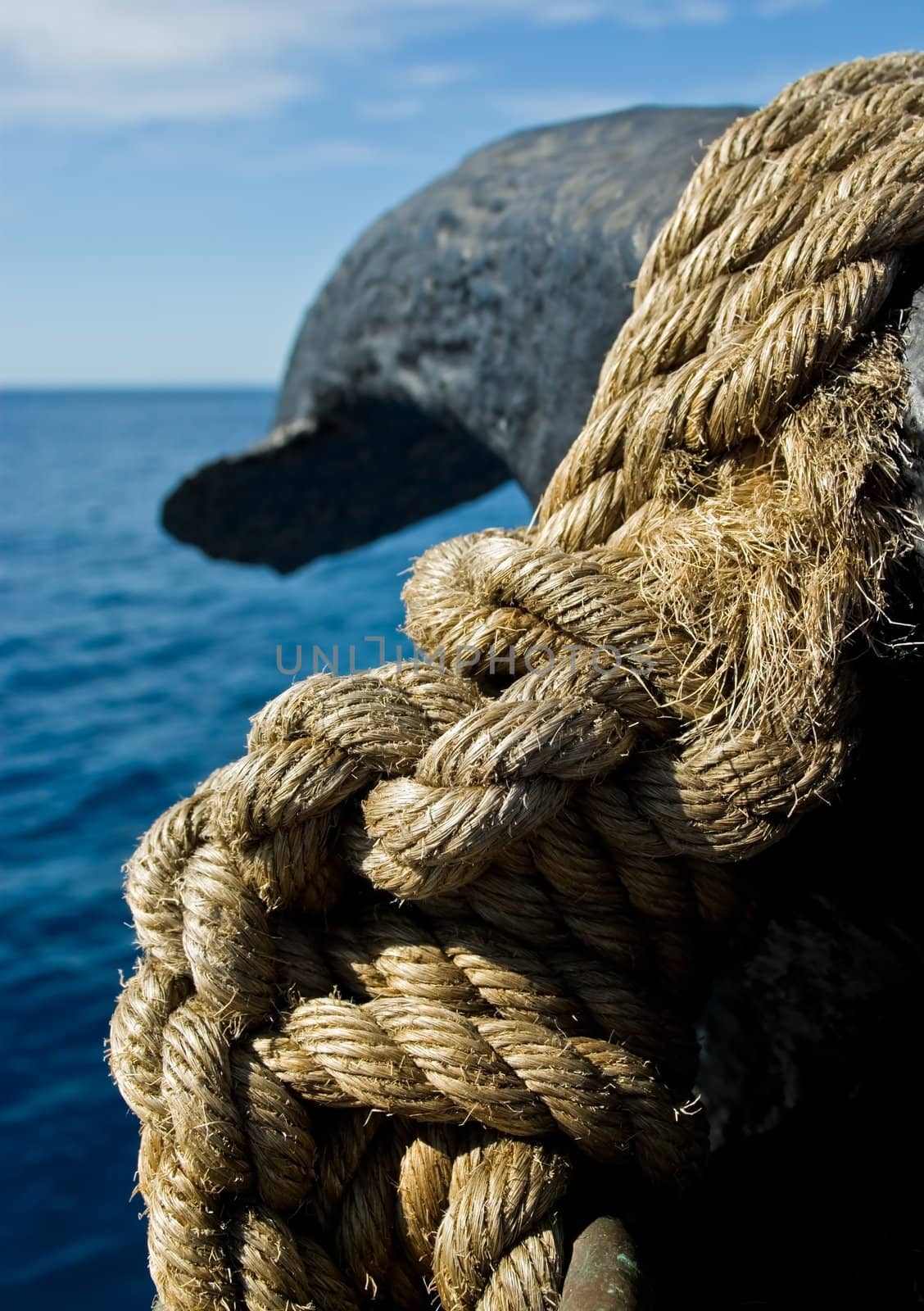 Sailing along Madeira coast on a replica of old sailing vessel.