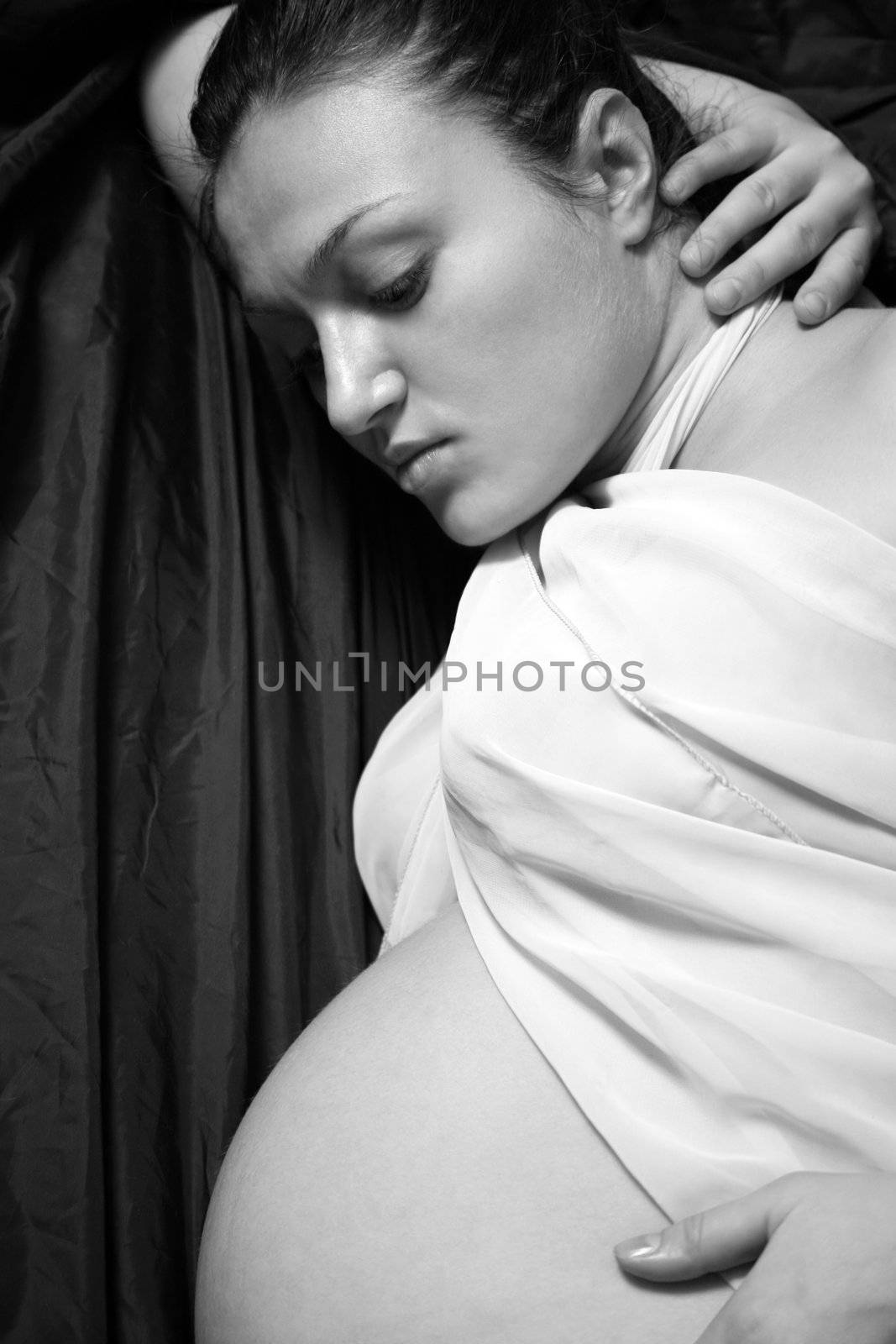 The pregnant woman on the 9 month