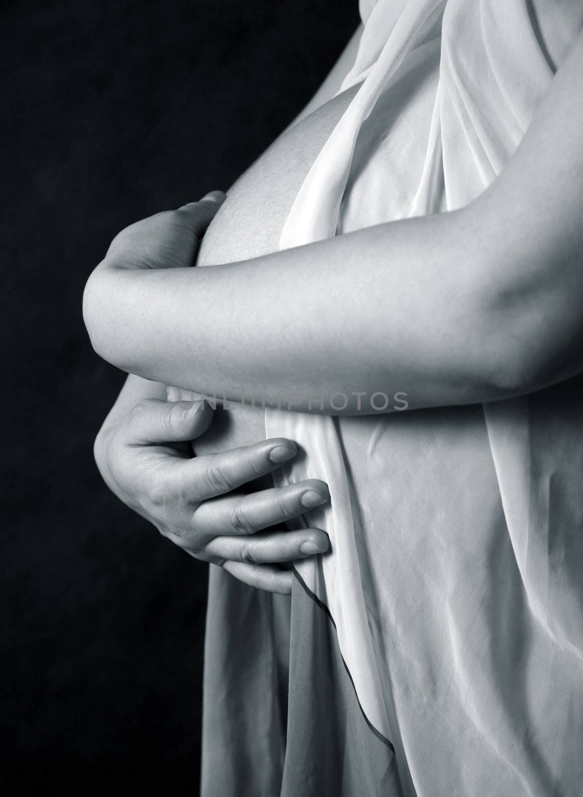 The pregnant woman on the 9 month