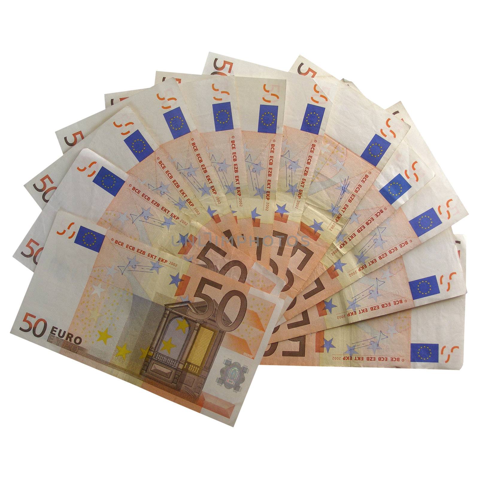 Euro banknotes money