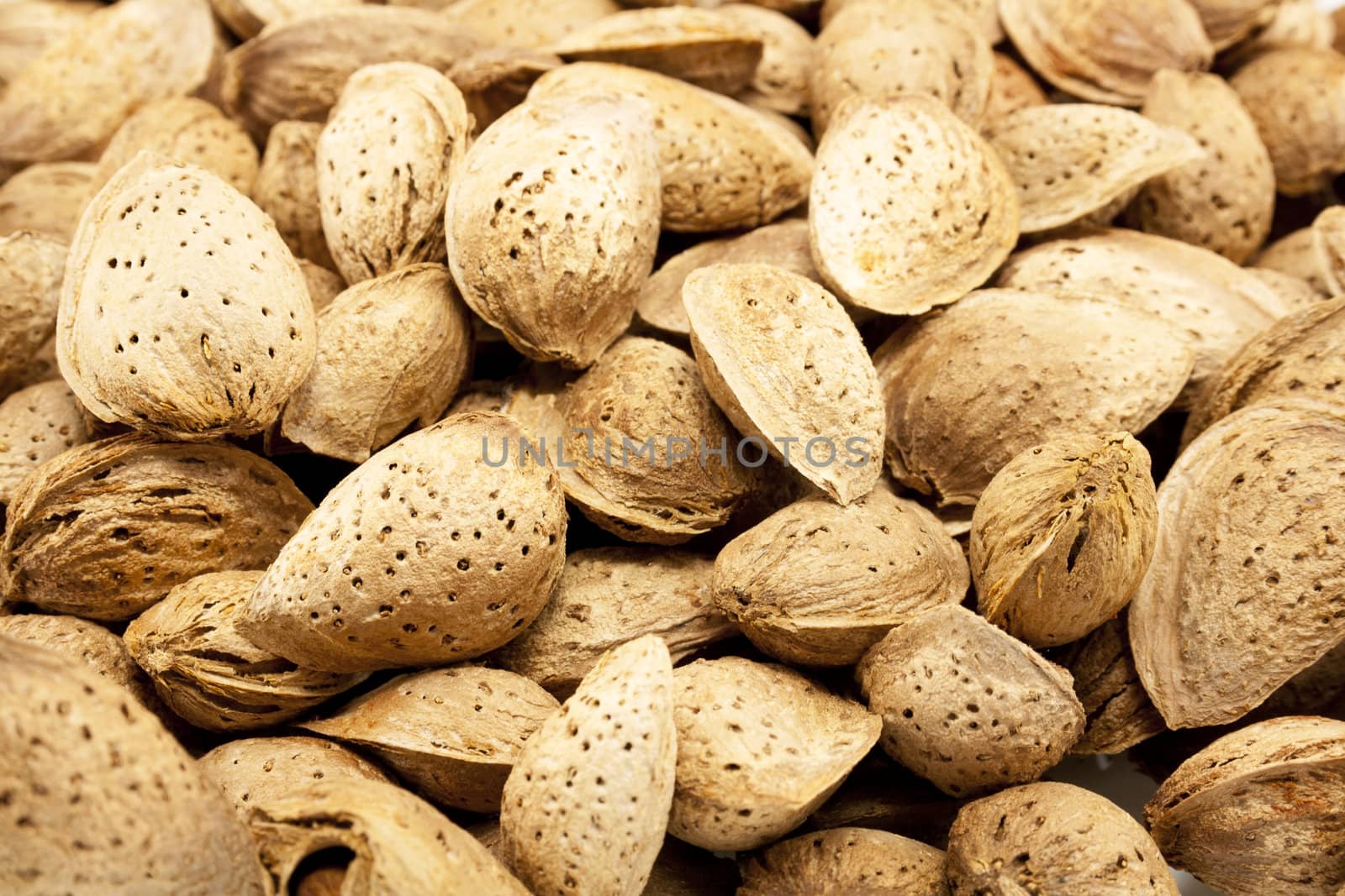 Close up image of almonds