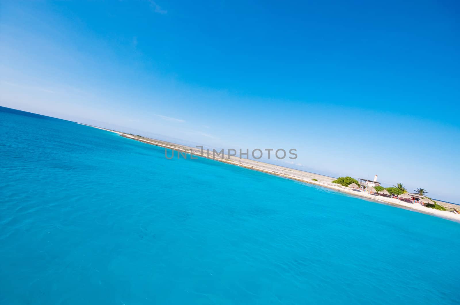 turquoise sea view with tilted horizon by karinclaus