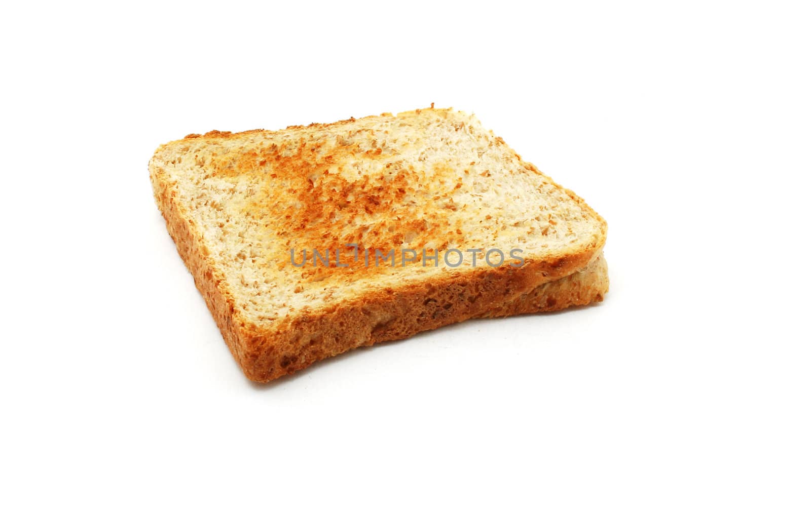 a toasted toast isolated on white