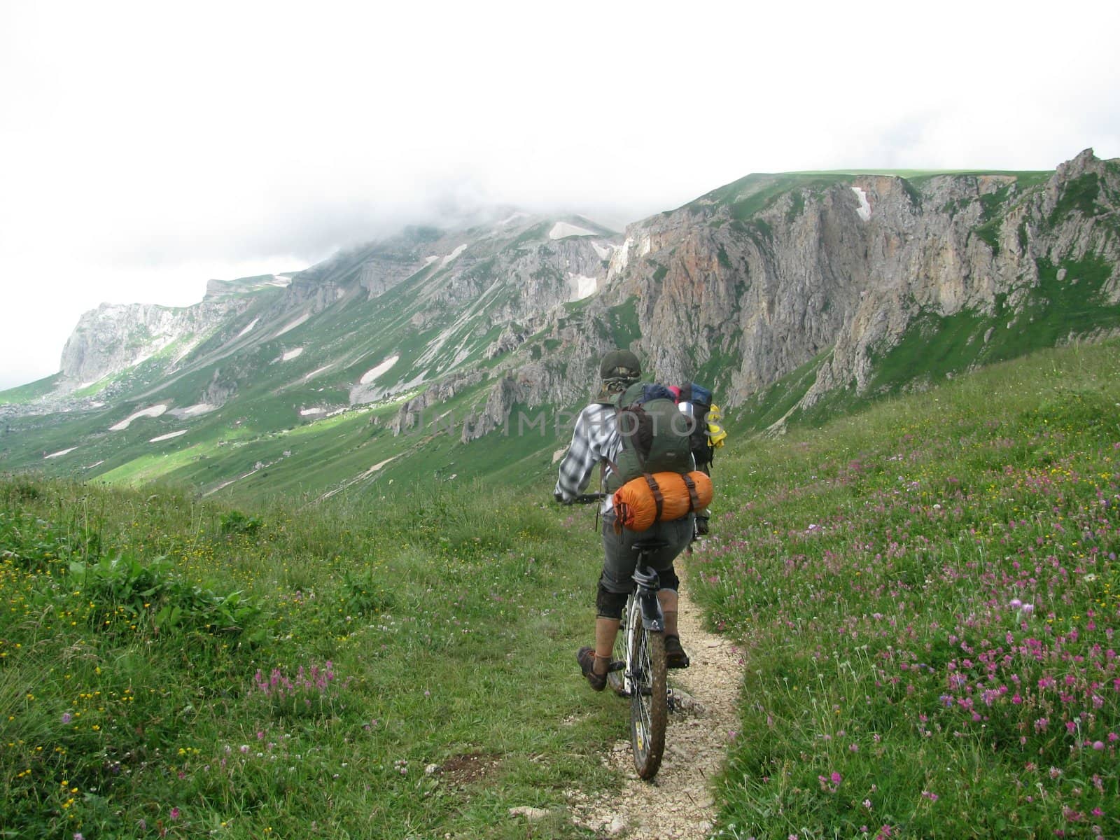 Mountains, rocks; a relief; a landscape; a hill; a panorama; caucasus; top