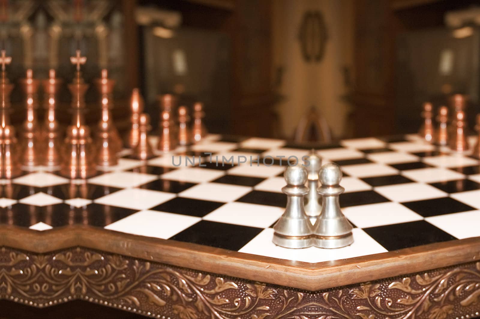Chess board setup and ready to play. 