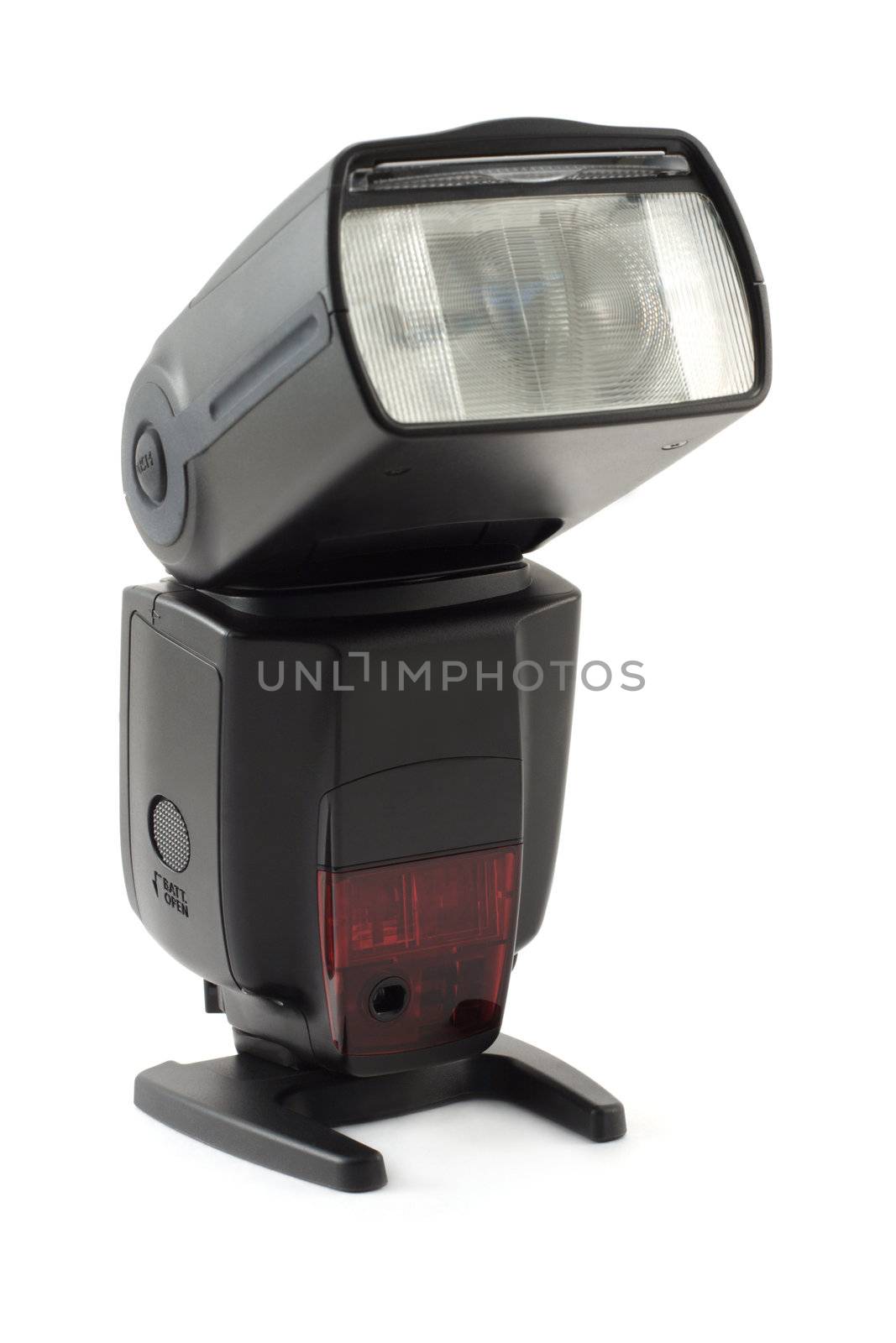 Photo flash, without camera, costing on white background