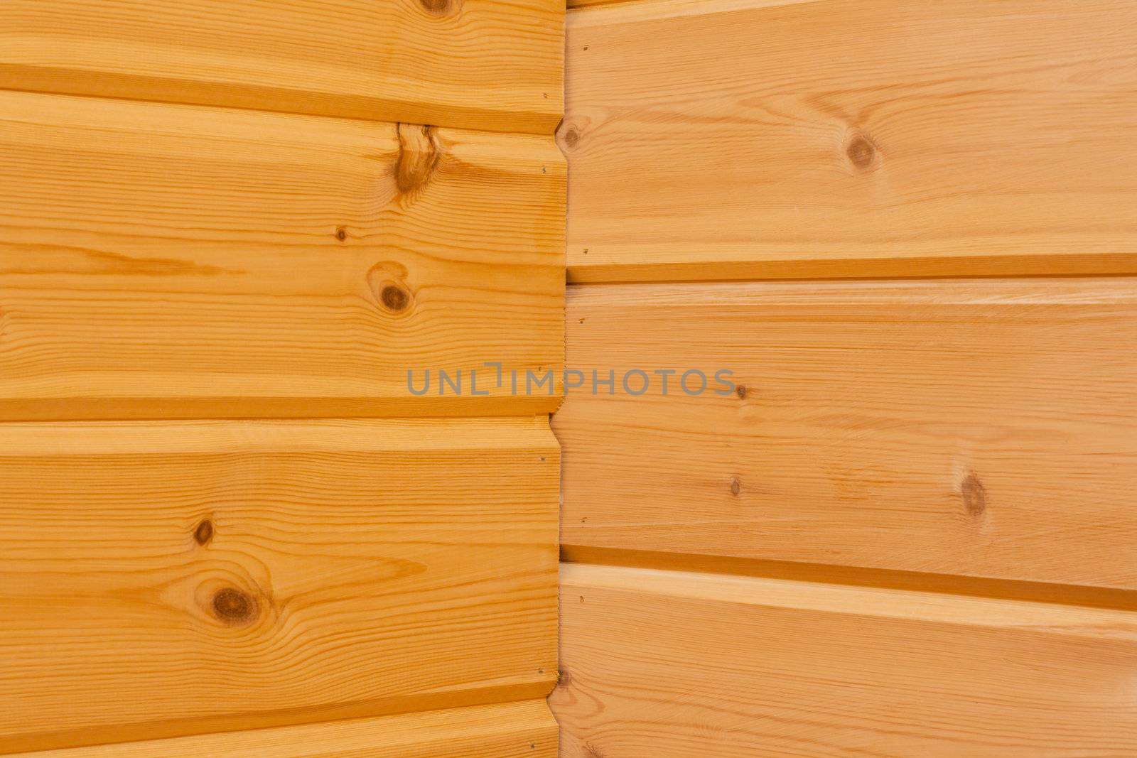 Wooden boards horizontal, wall