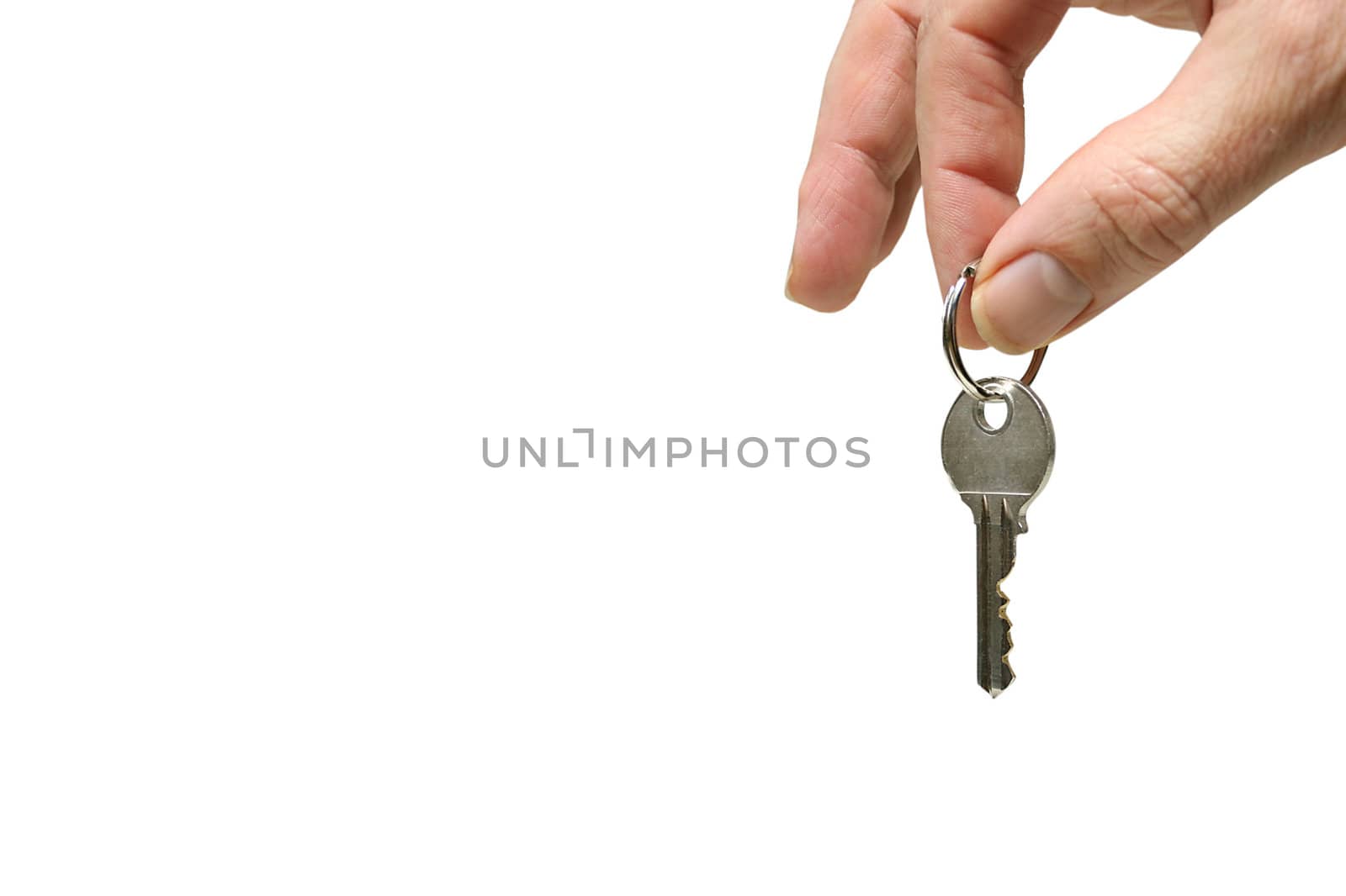 hand and keys isolated by Baltus