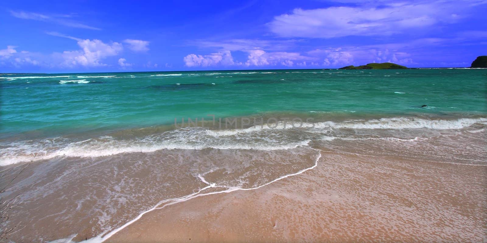 A beautiful beach on the Caribbean island of Saint Lucia.