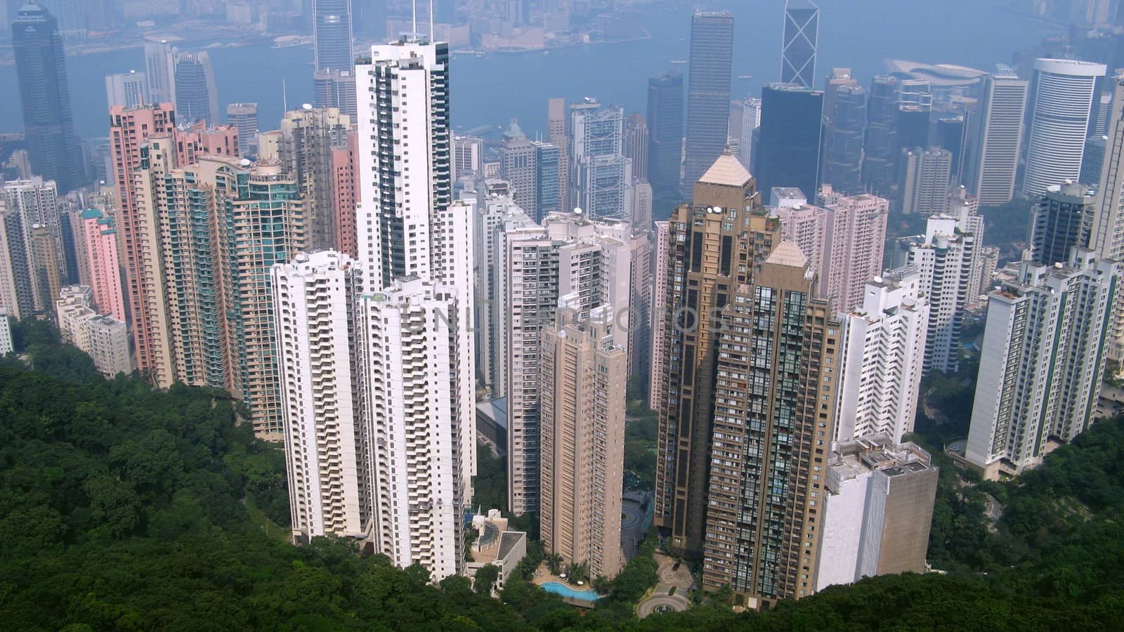 Hong Kong city new district birdeye view