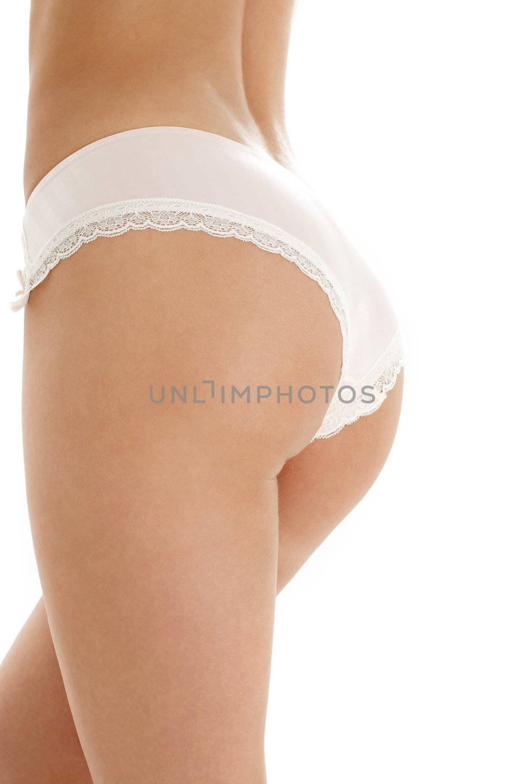 classical image of voluptuous female curves over white