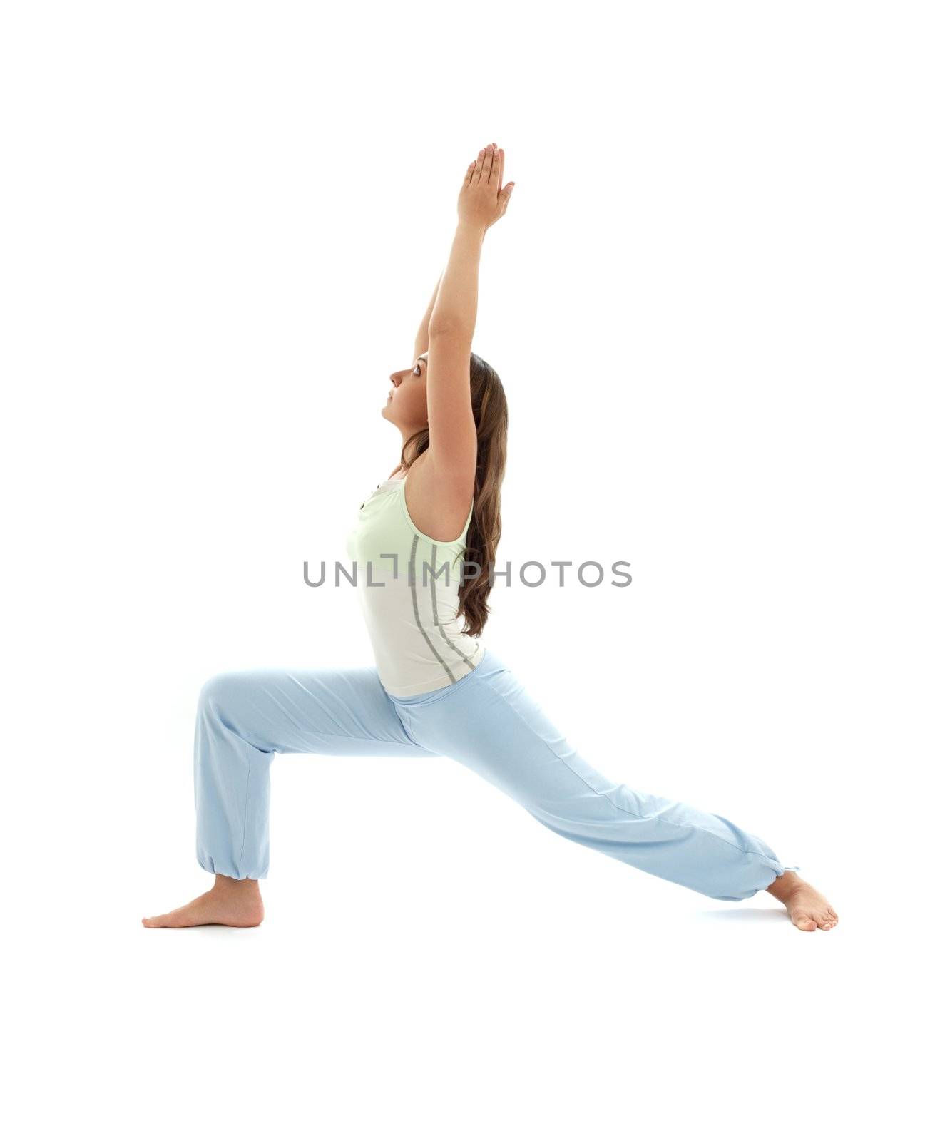 virabhadrasana warrior pose #2 by dolgachov