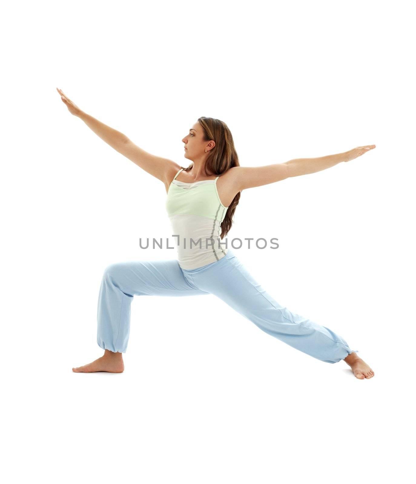 virabhadrasana warrior pose #3 by dolgachov