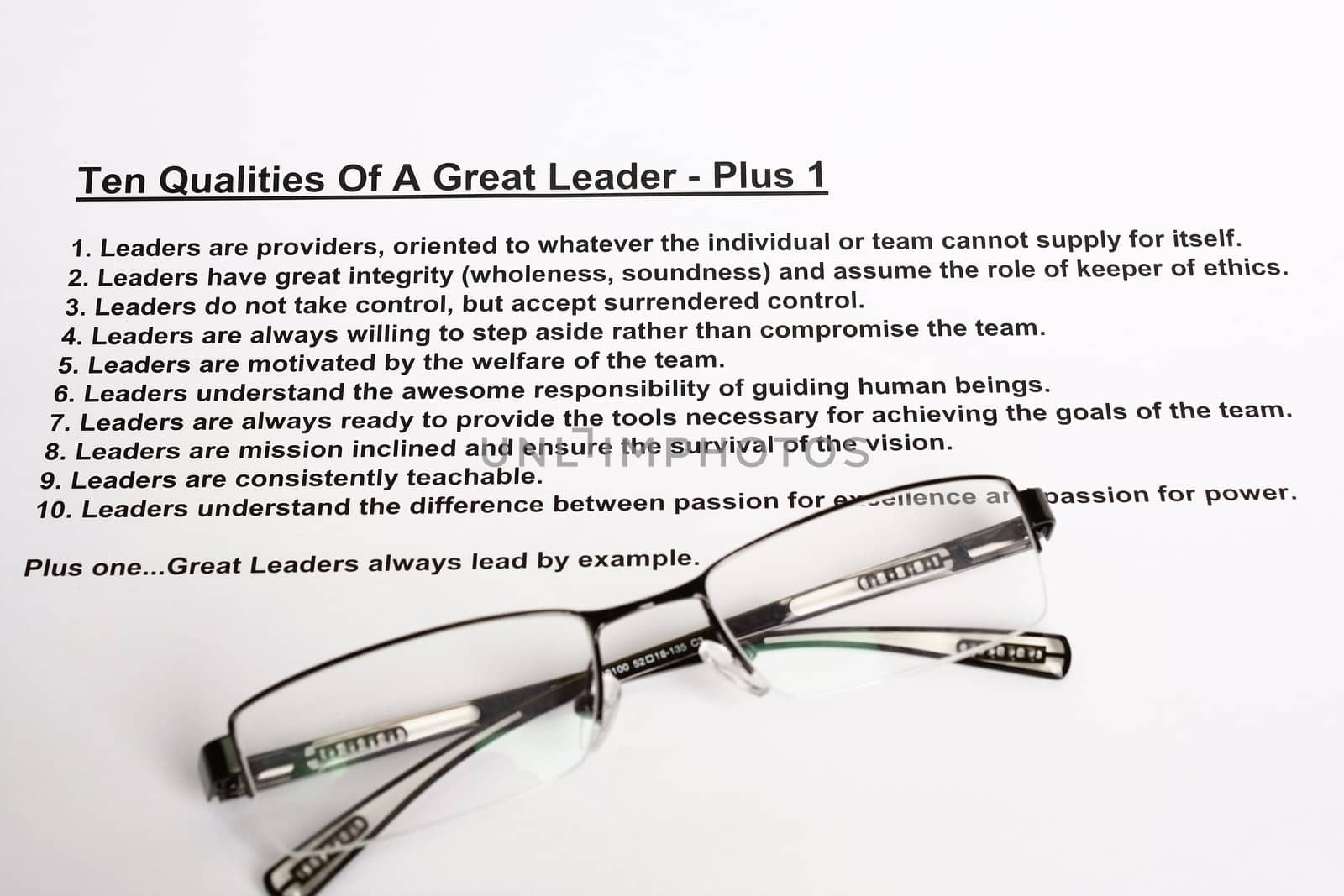 Ten qualities of a great leader - plus 1 by sacatani
