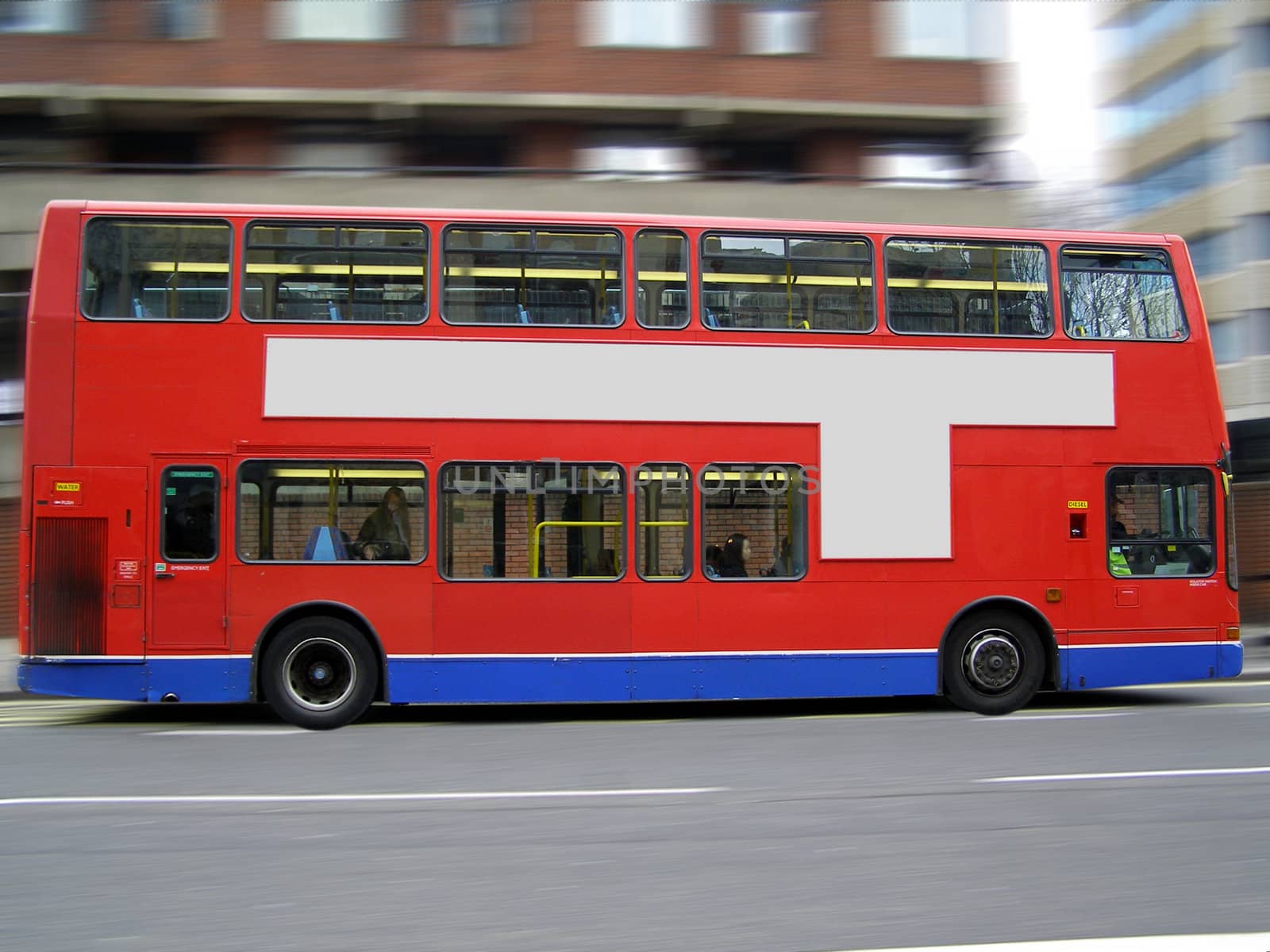 Double decker red London bus