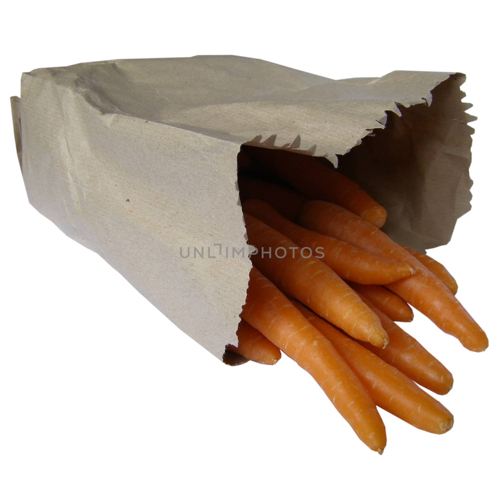 Carrots in a paper bag