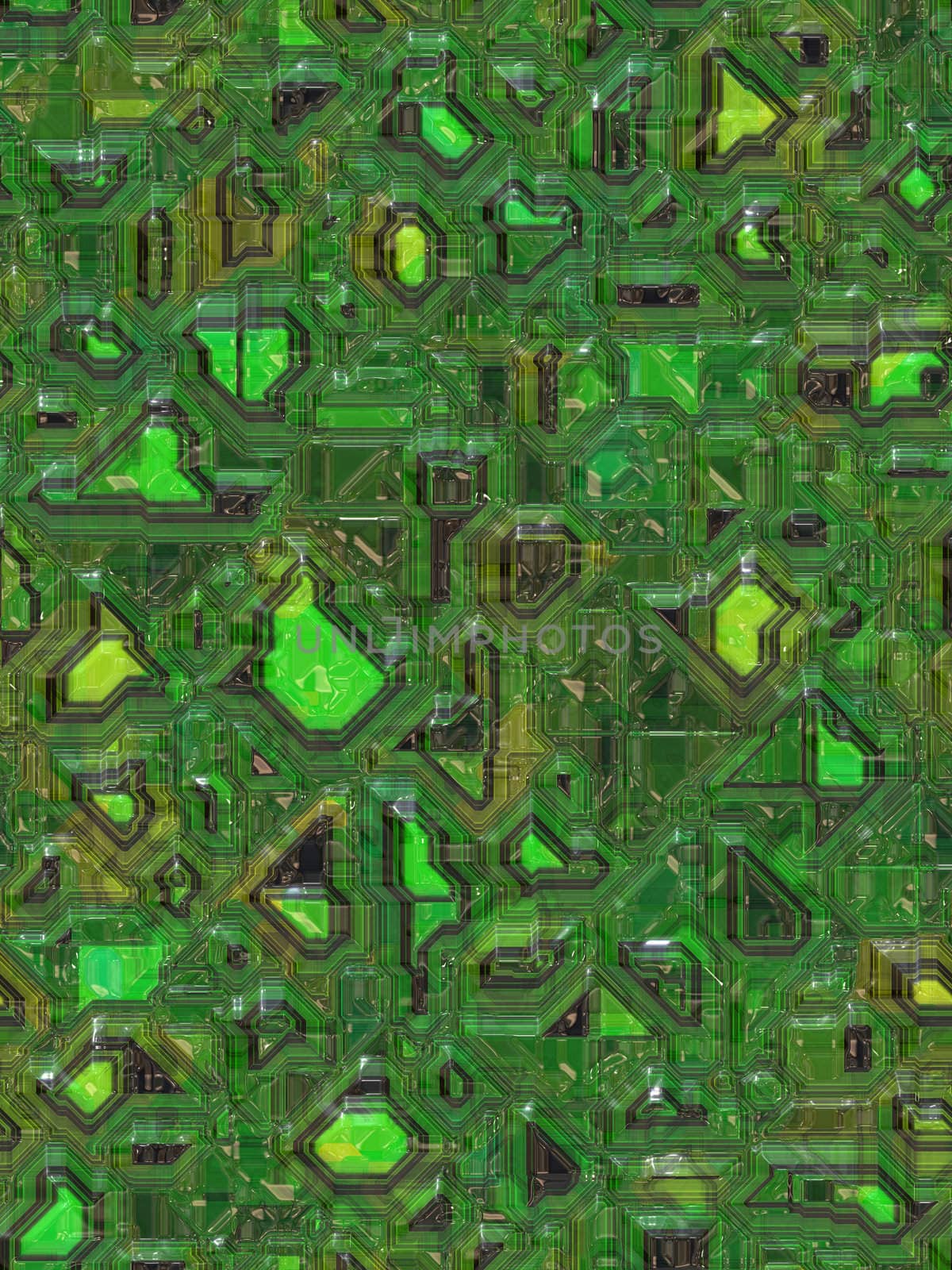 illustration of the circuit green background