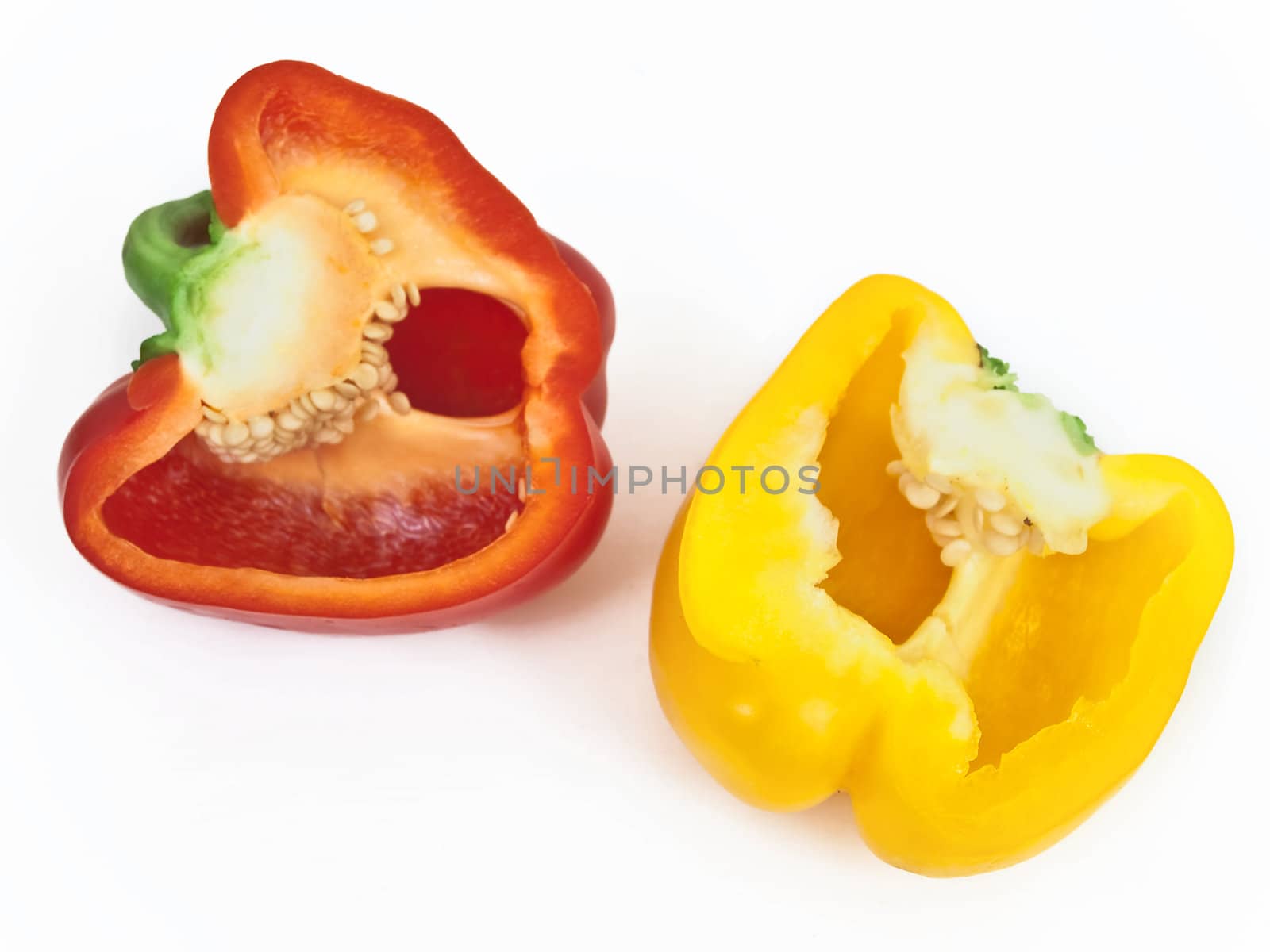 pepper against white background