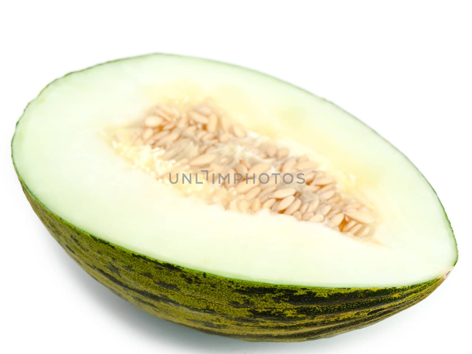 half of mellon against white background