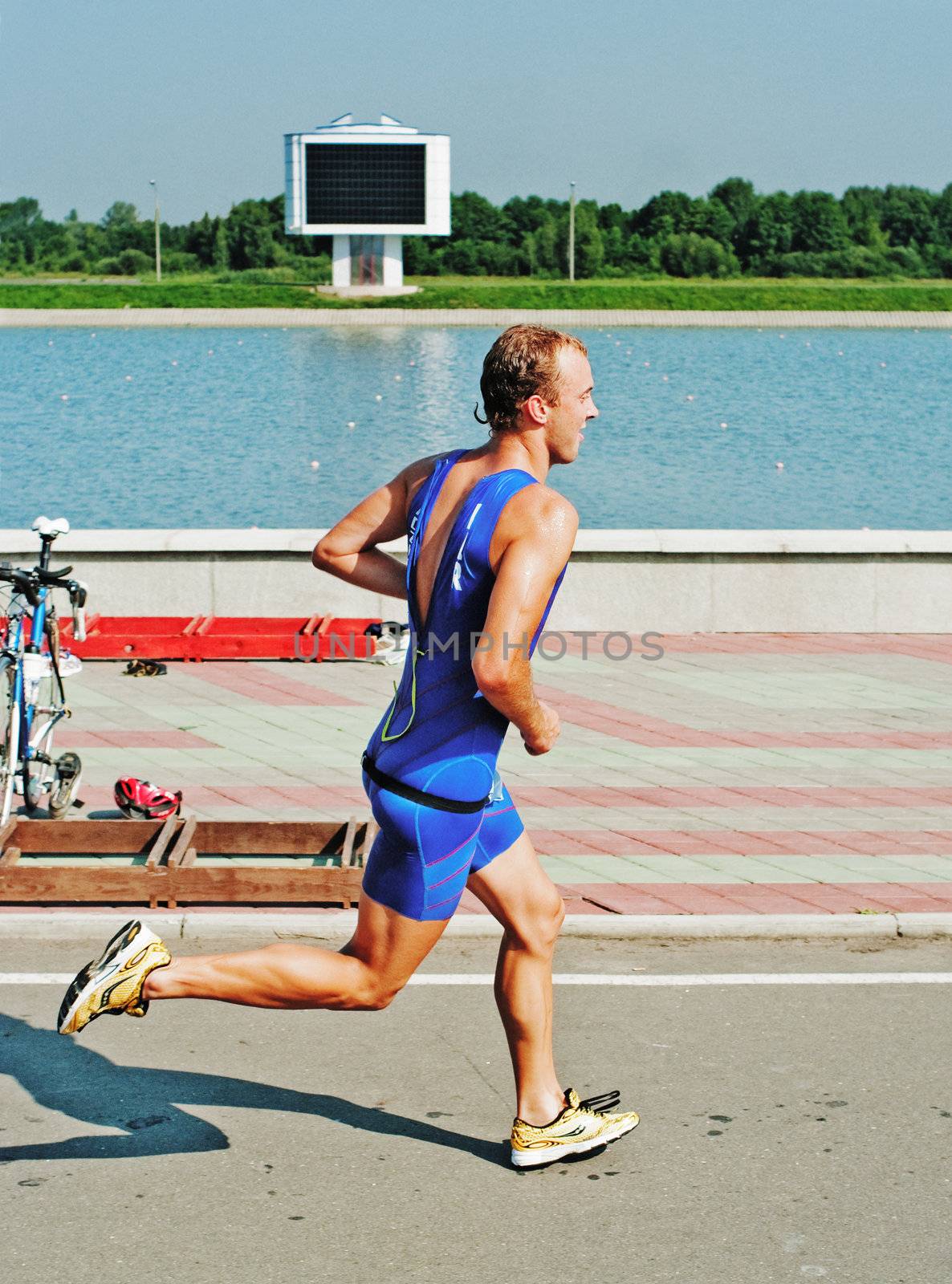 The third stage of competitions on a triathlon - run