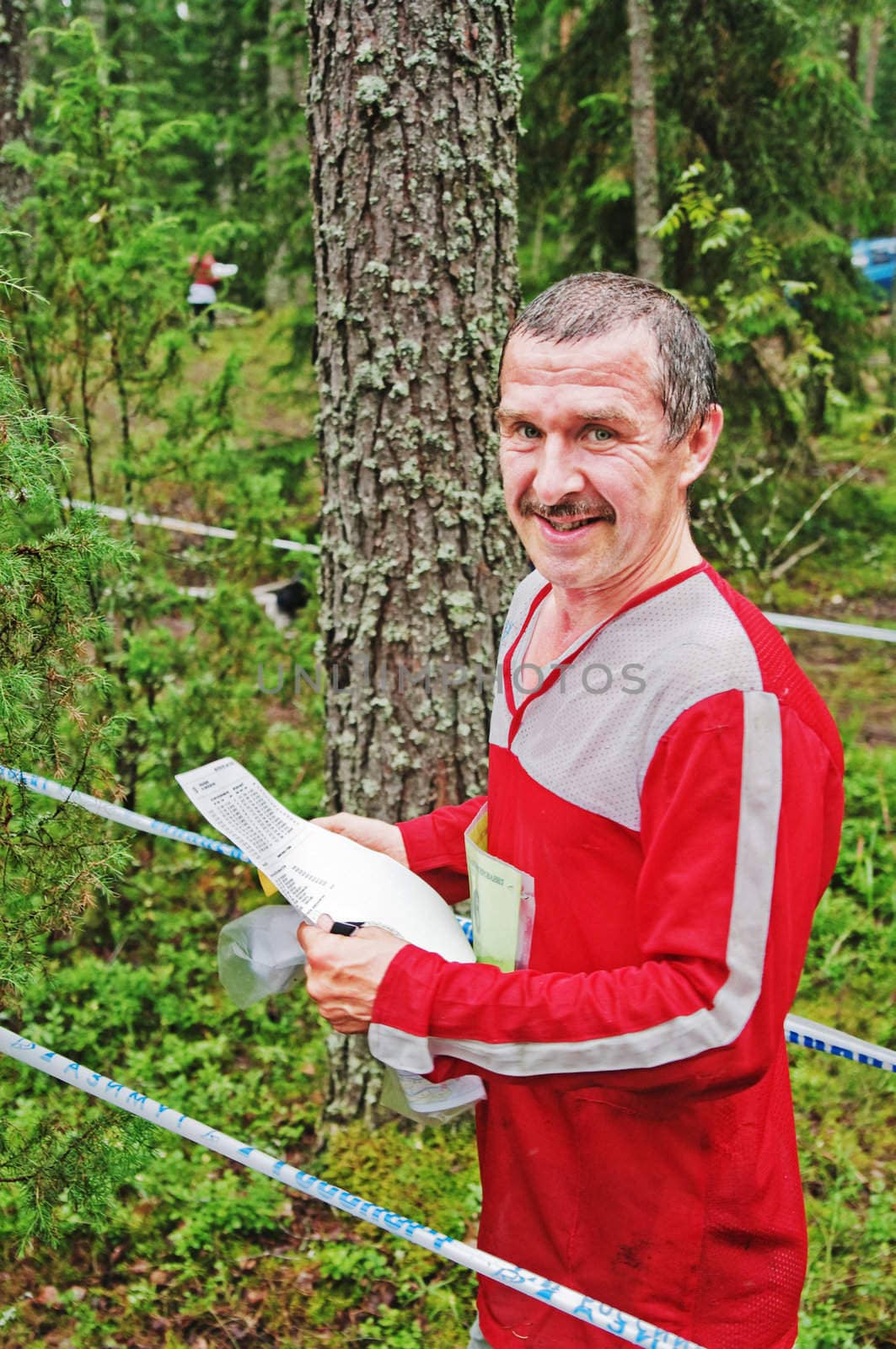 the smile sportsman  after running finish