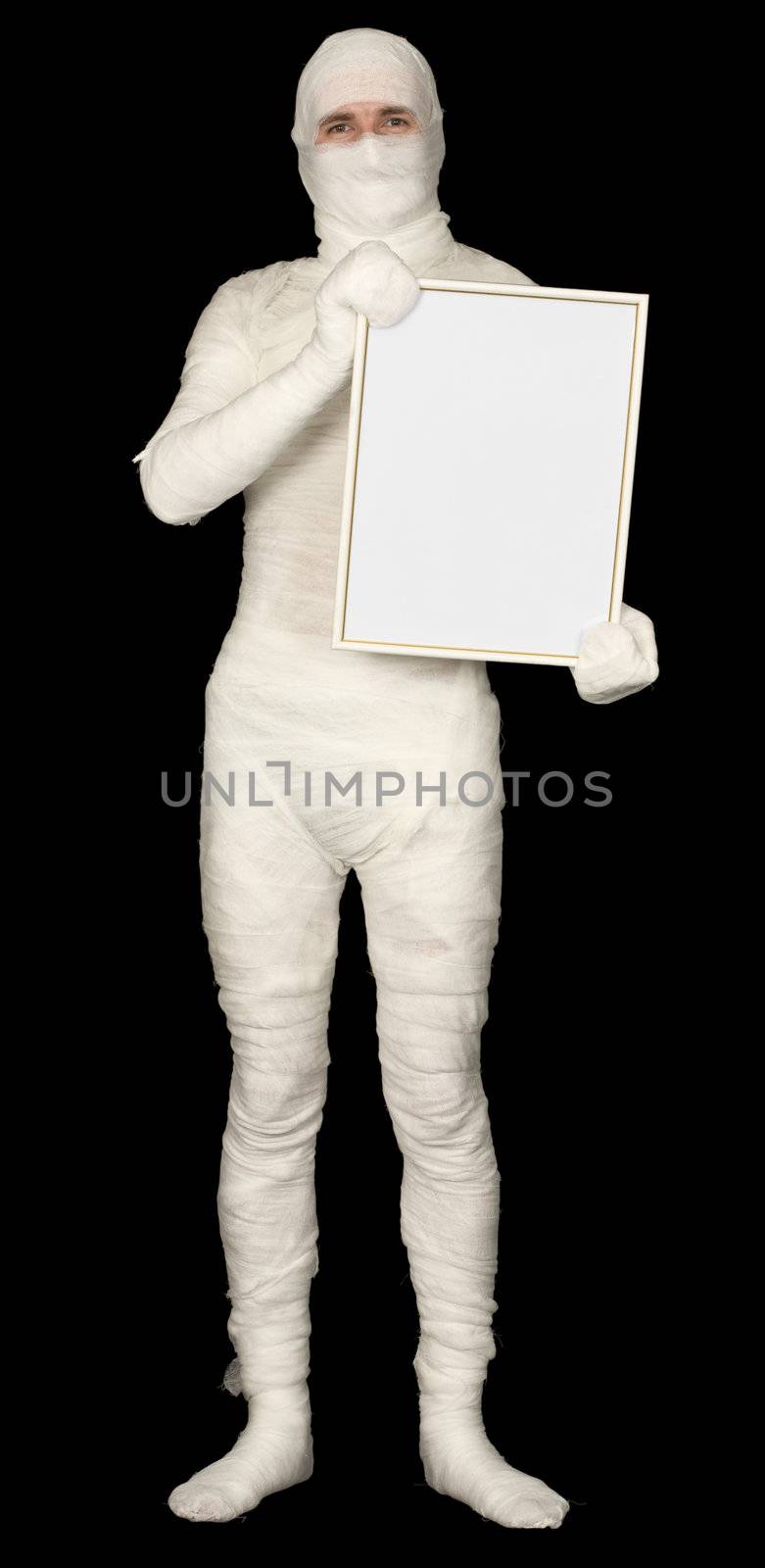 Mummy with blank frame by pzaxe