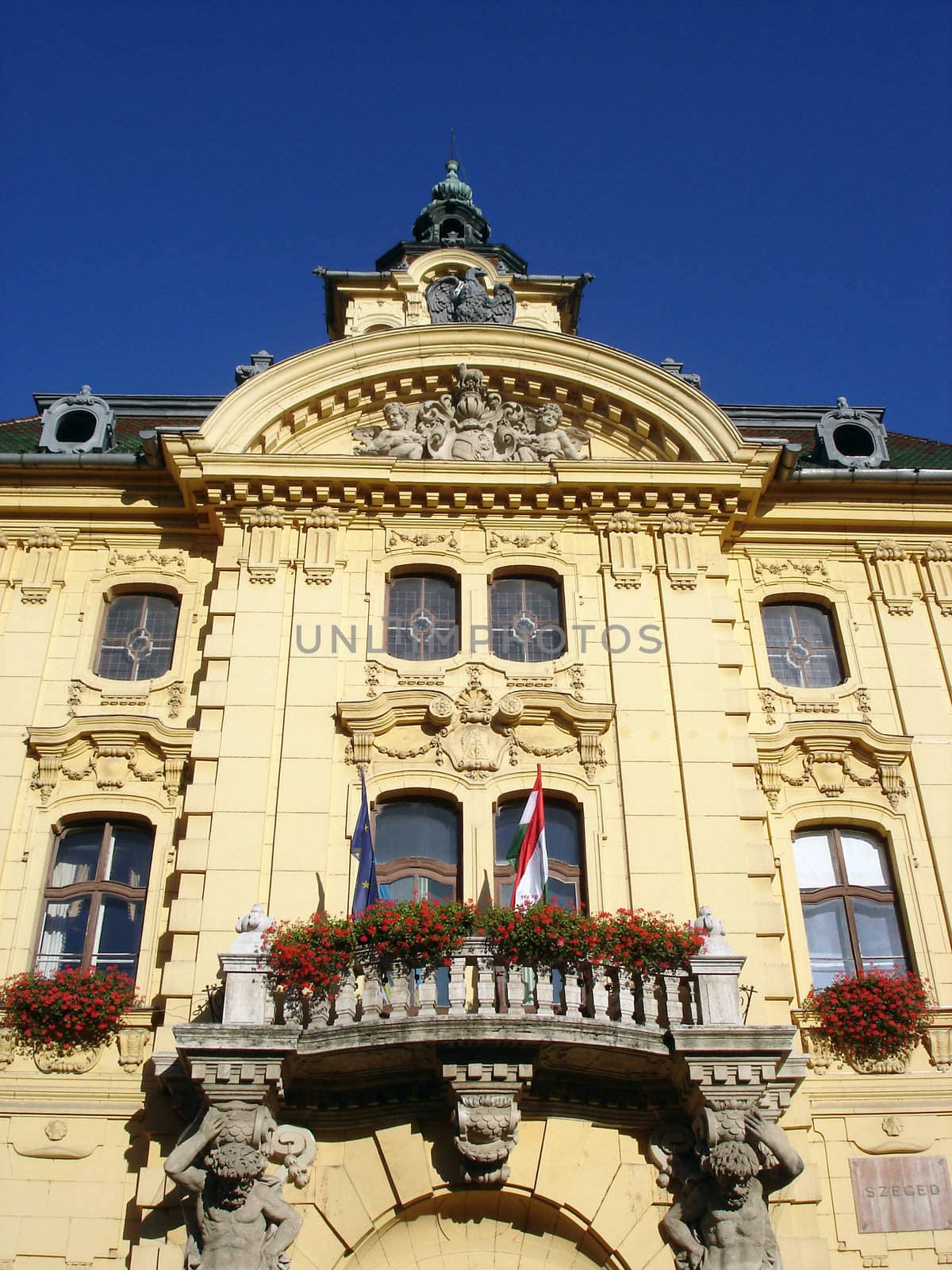 Architecture Detail Of Town Hall Building In Szeged by mmgphoto