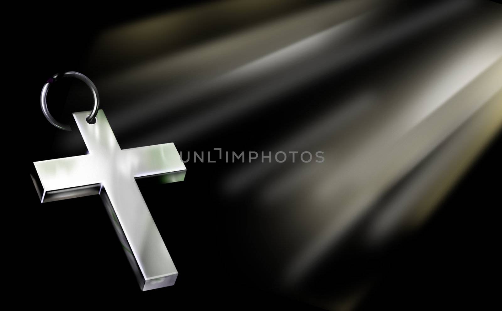 A nice picture with cross and light