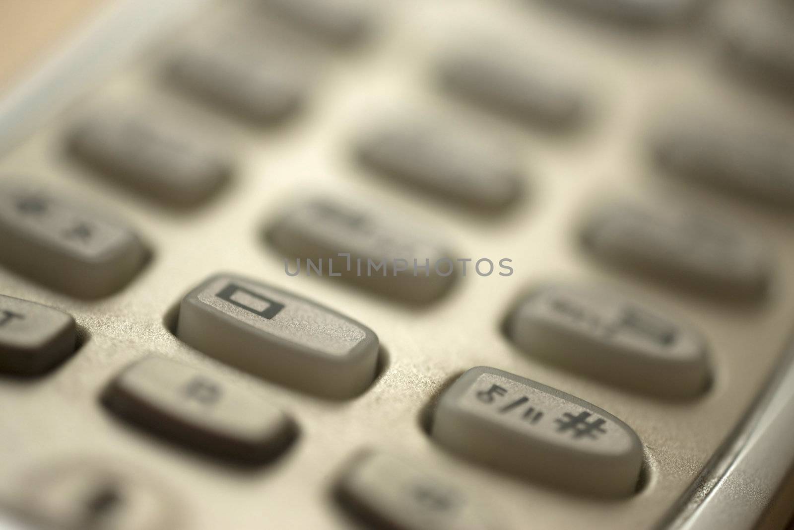 Macro of operator button on keypad of telephone
